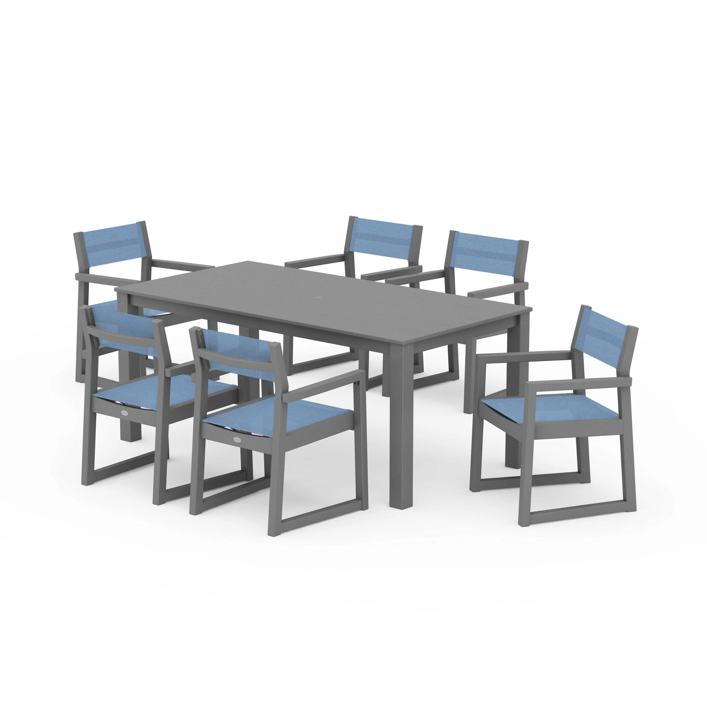 EDGE Sling Arm Chair 7-Piece Parsons Dining Set - Image 64