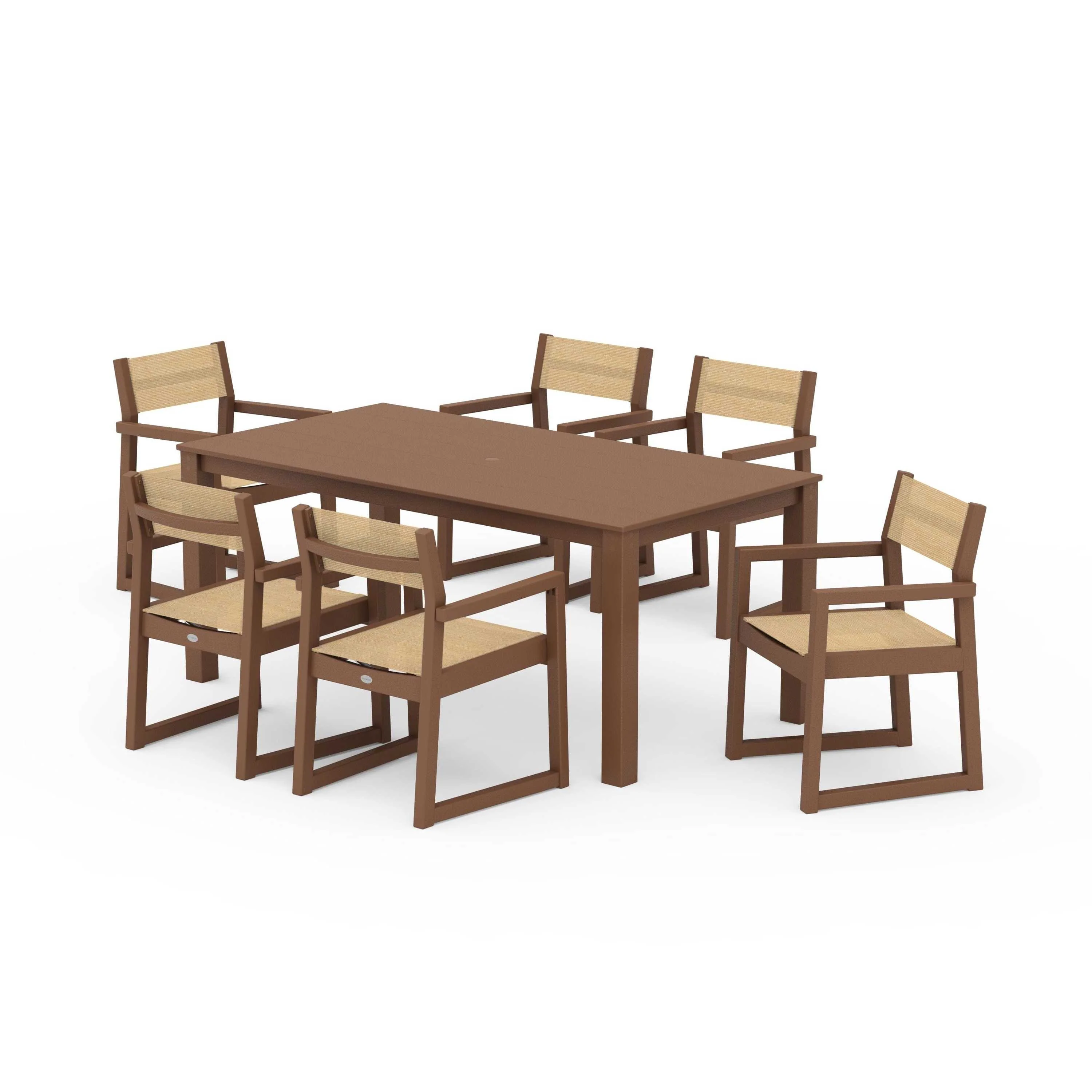 EDGE Sling Arm Chair 7-Piece Parsons Dining Set - Image 73