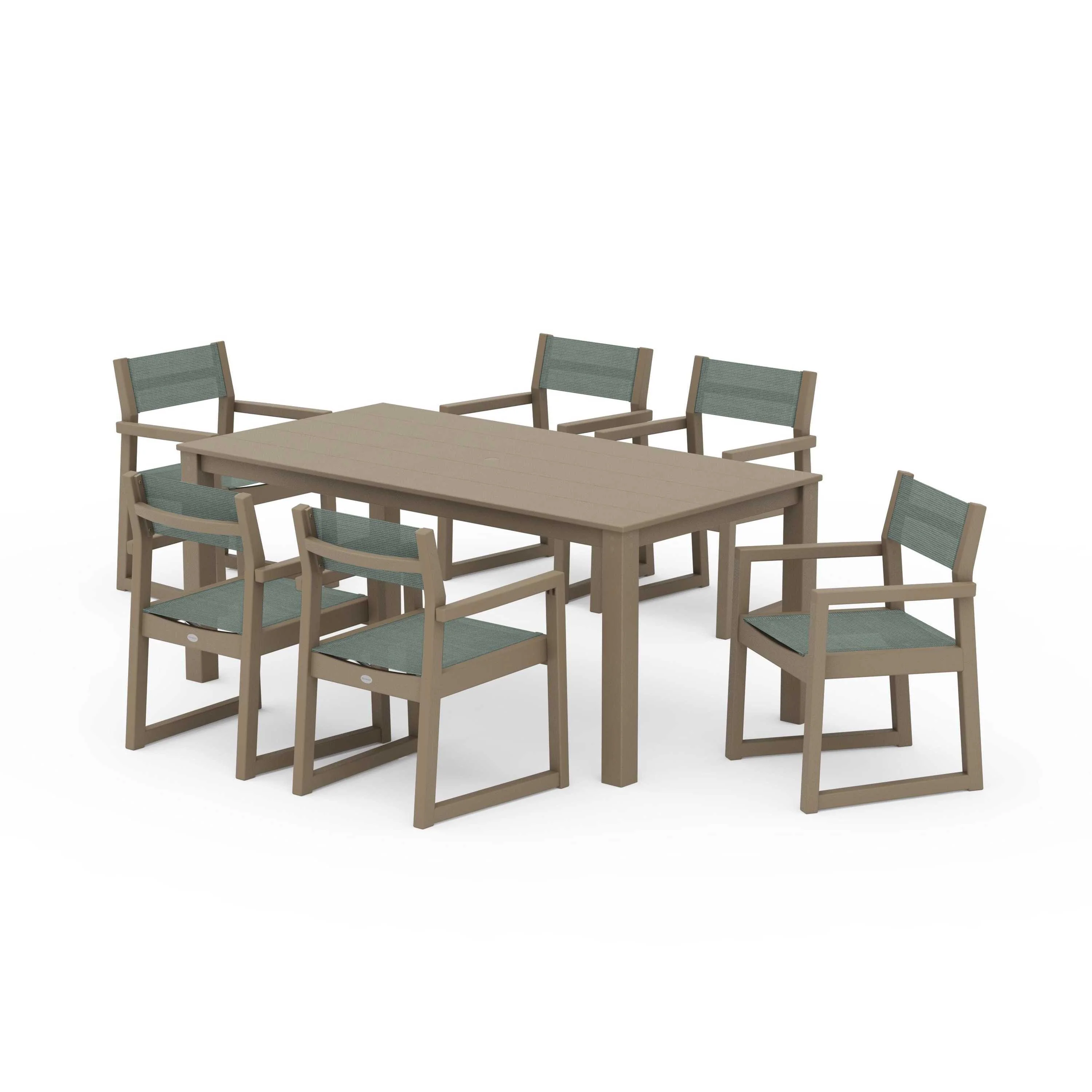 EDGE Sling Arm Chair 7-Piece Parsons Dining Set - Image 76