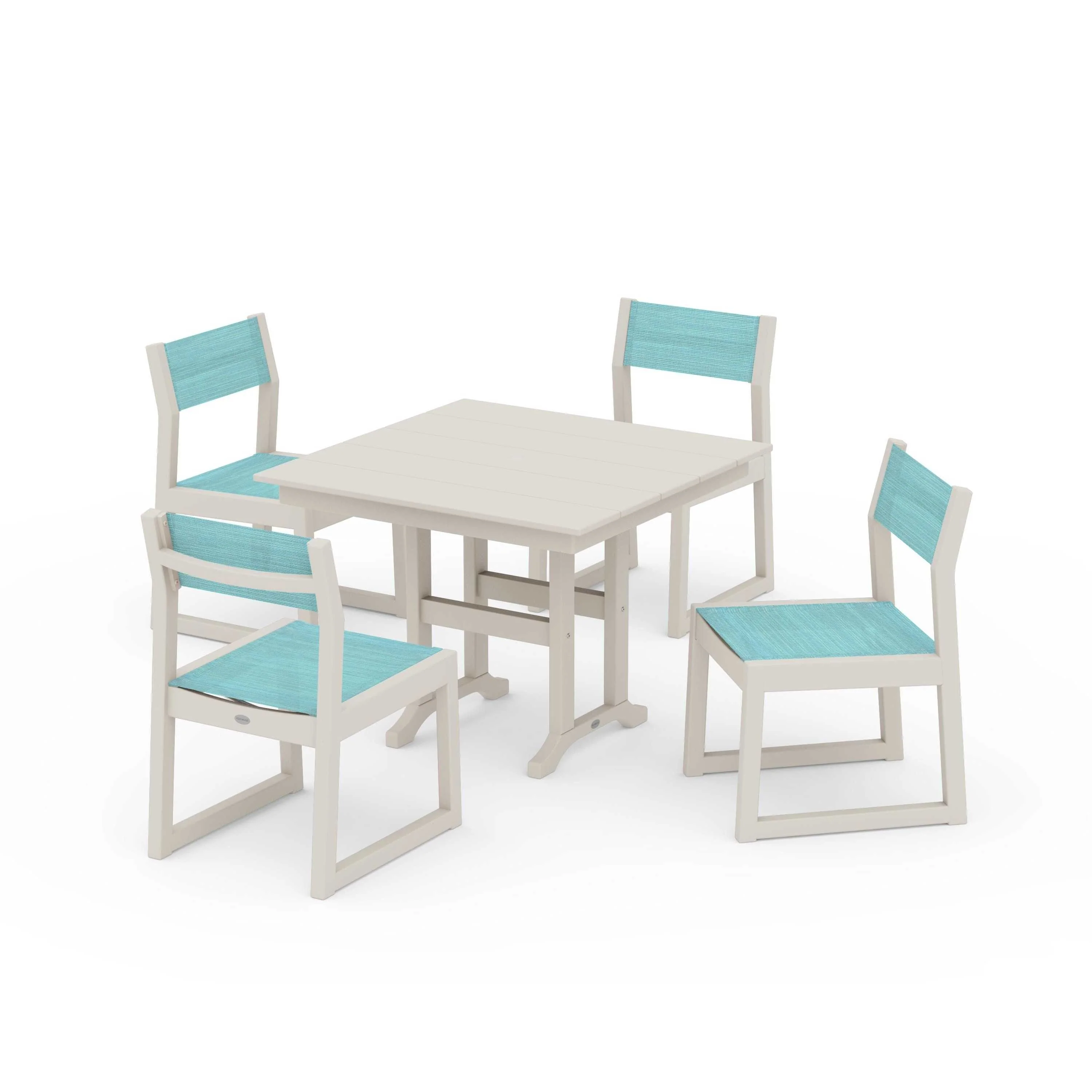 EDGE Sling Side Chair 5-Piece Farmhouse Dining Set - Image 101