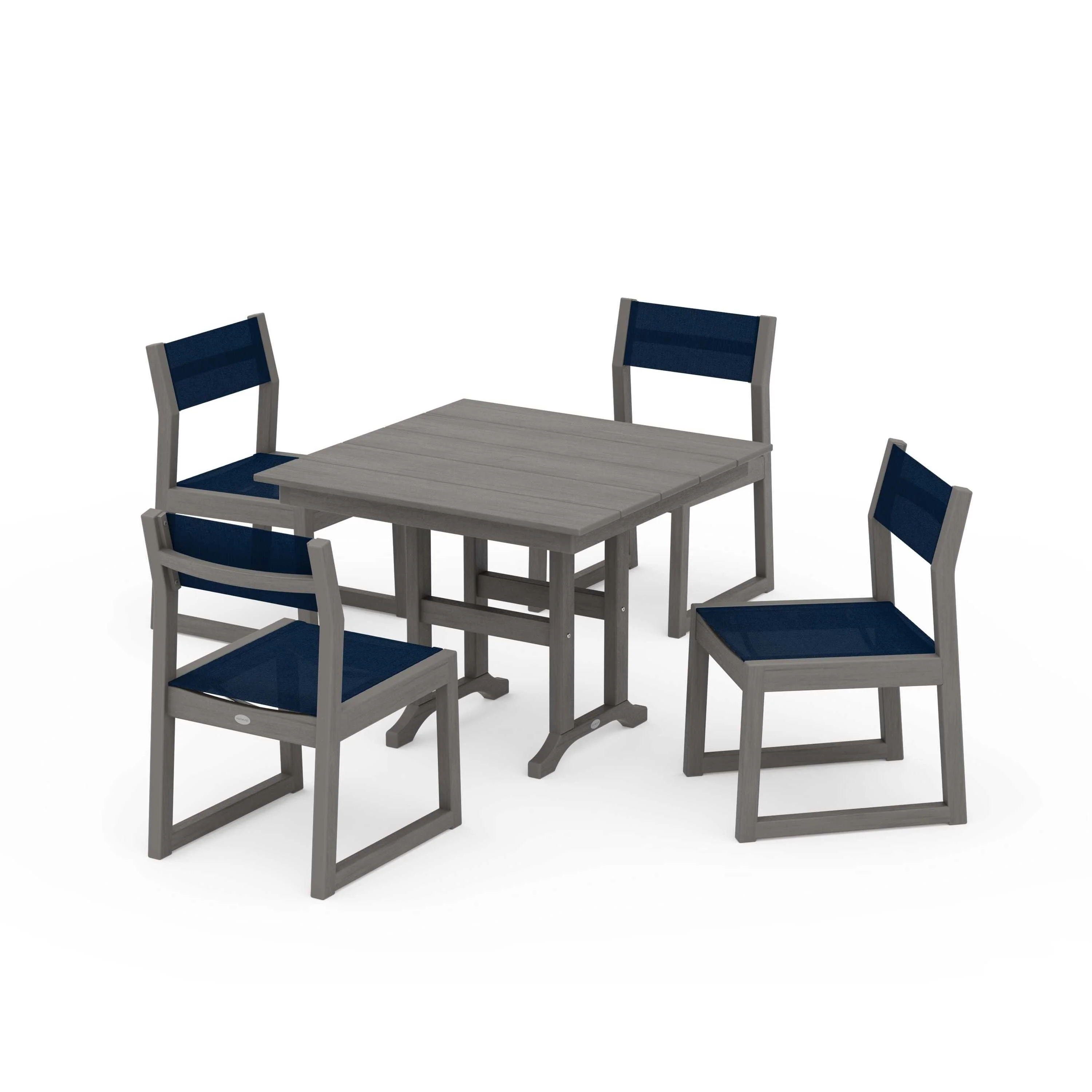 EDGE Sling Side Chair 5-Piece Farmhouse Dining Set - Image 105