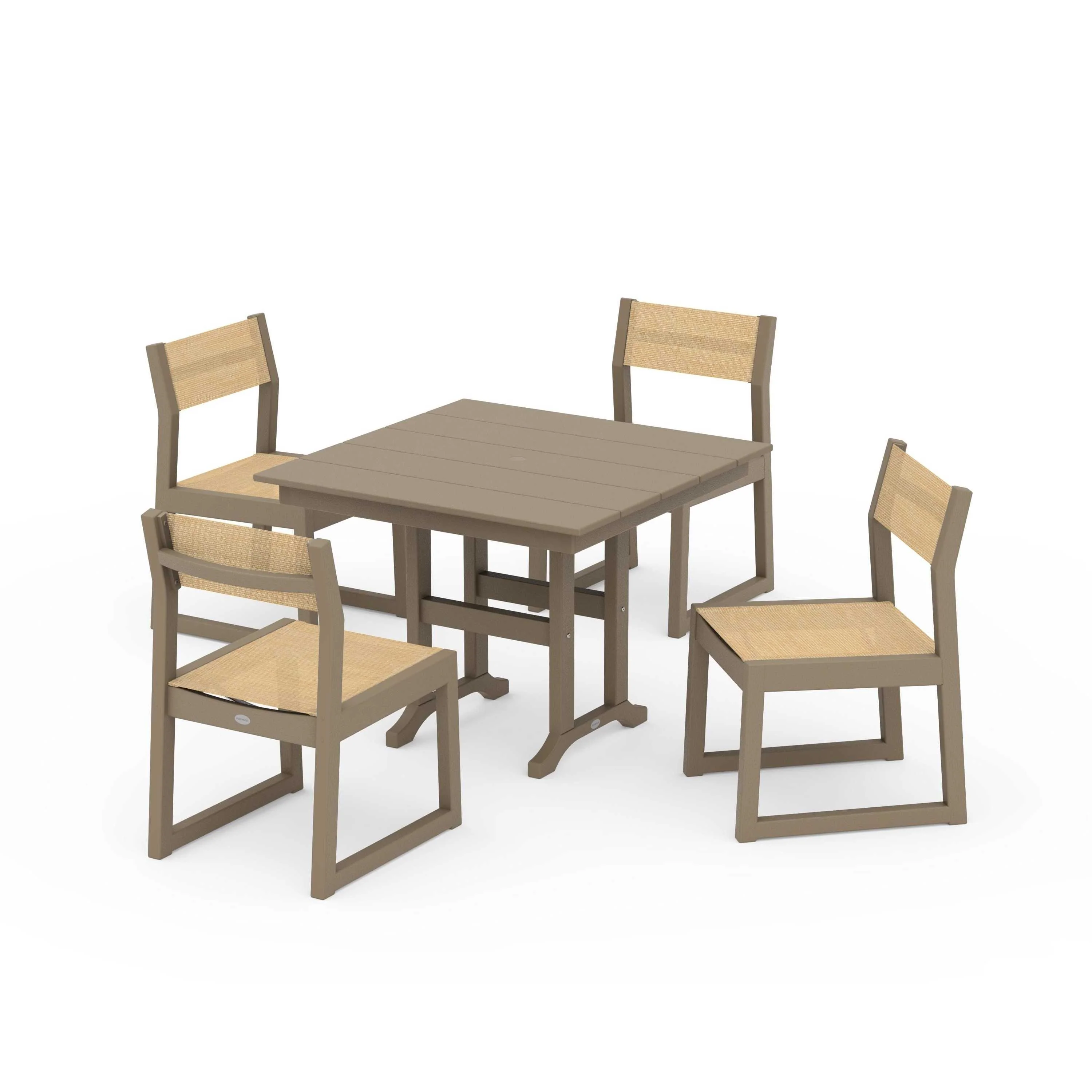 EDGE Sling Side Chair 5-Piece Farmhouse Dining Set - Image 106