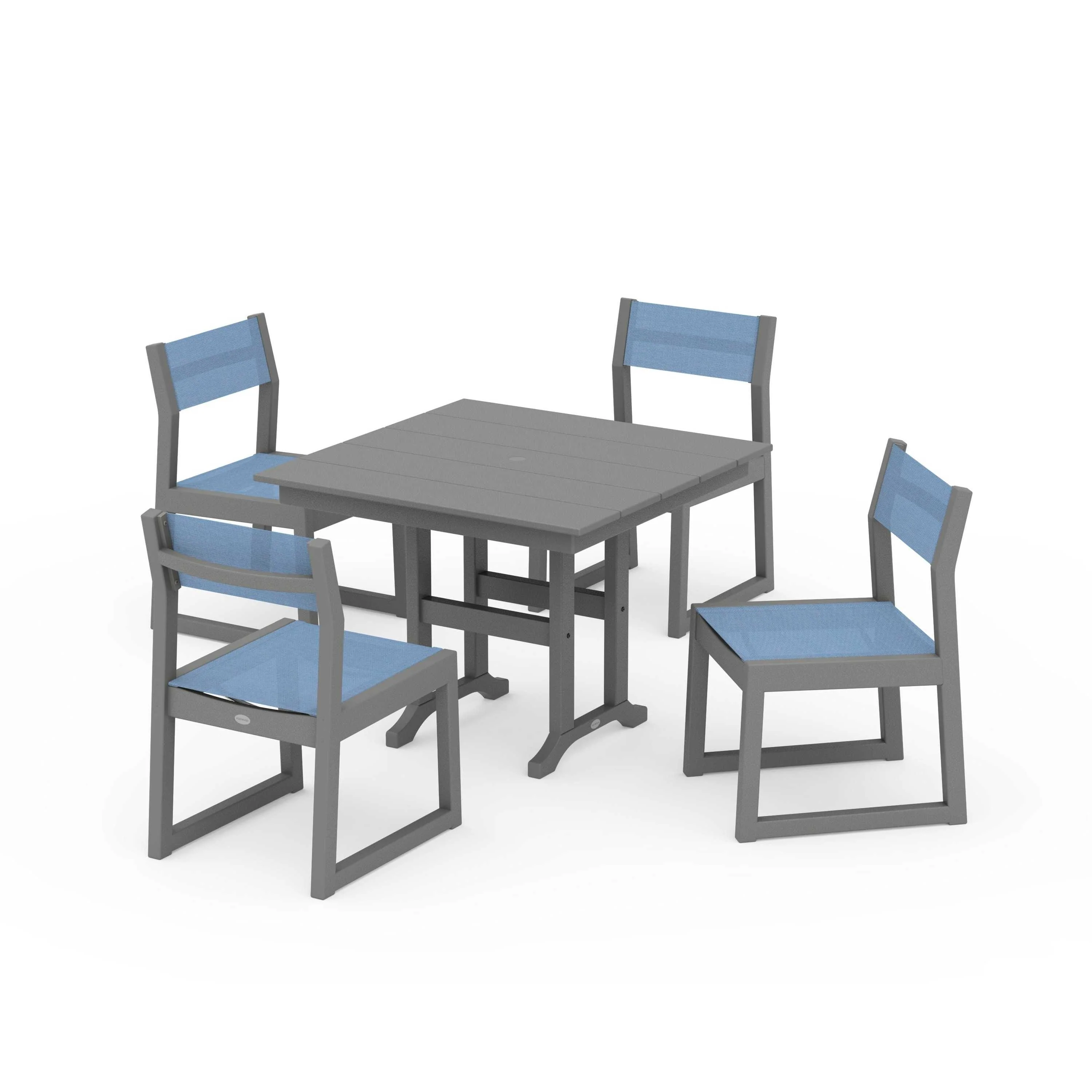 EDGE Sling Side Chair 5-Piece Farmhouse Dining Set - Image 110