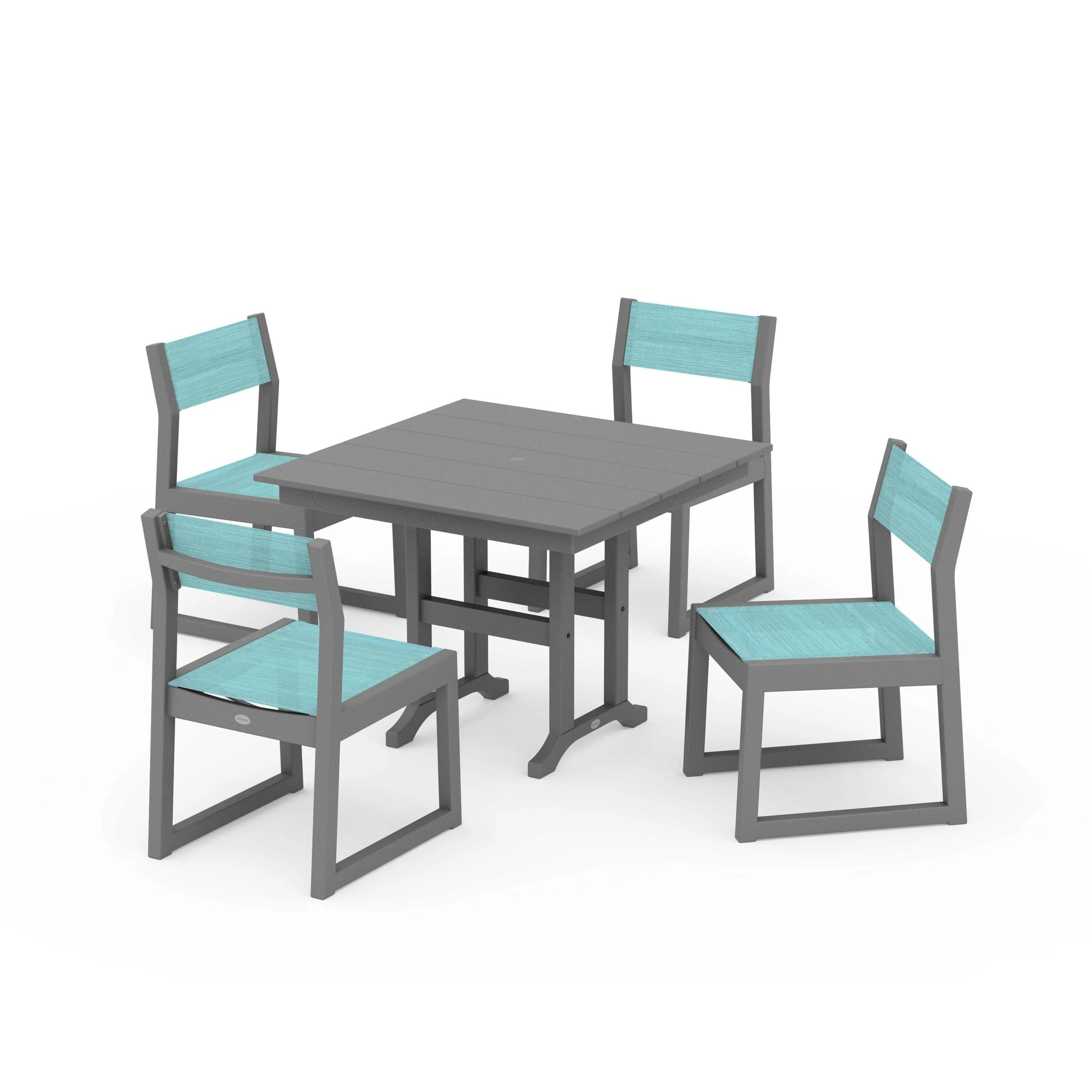 EDGE Sling Side Chair 5-Piece Farmhouse Dining Set - Image 111