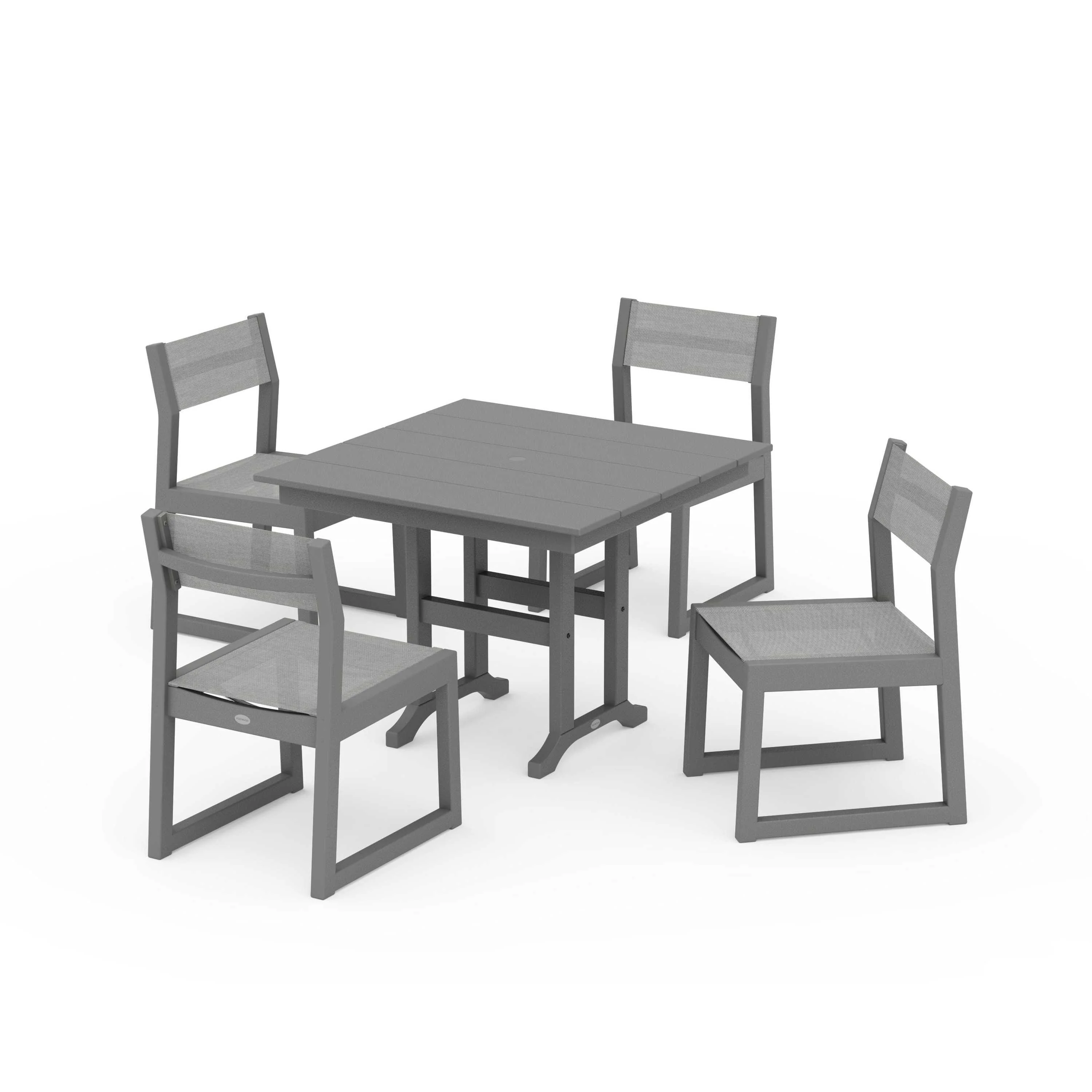 EDGE Sling Side Chair 5-Piece Farmhouse Dining Set - Image 113