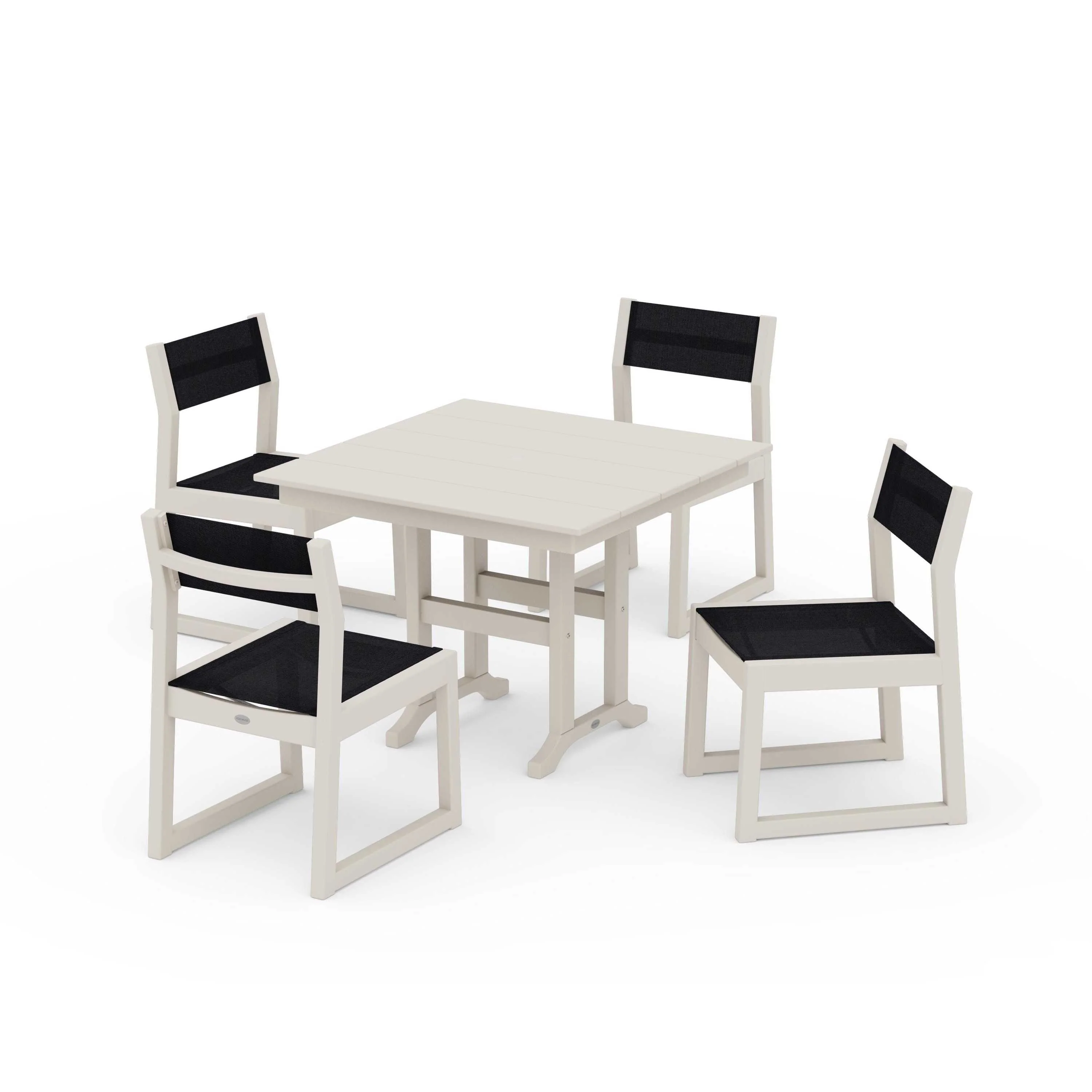 EDGE Sling Side Chair 5-Piece Farmhouse Dining Set - Image 116