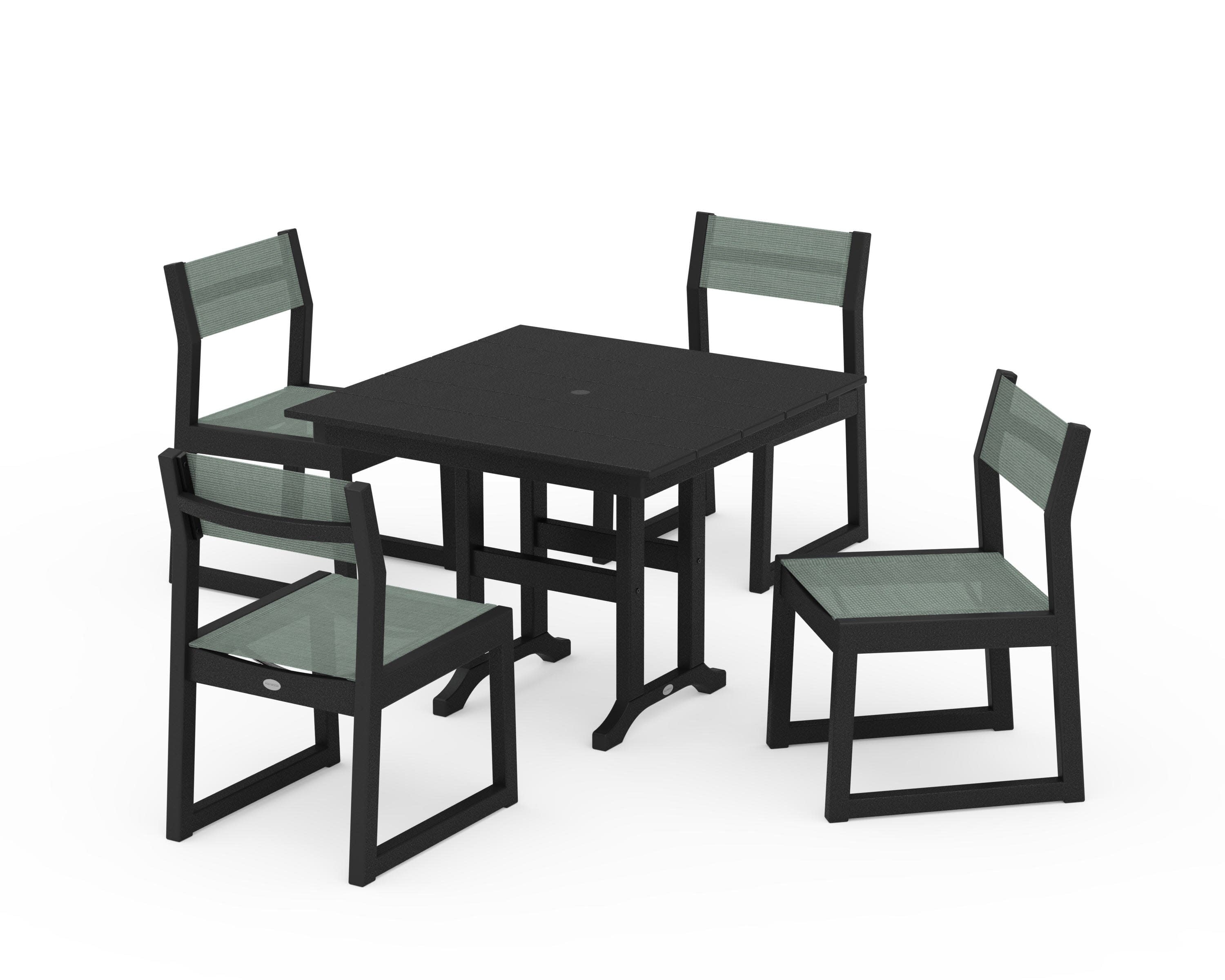 EDGE Sling Side Chair 5-Piece Farmhouse Dining Set - Image 12