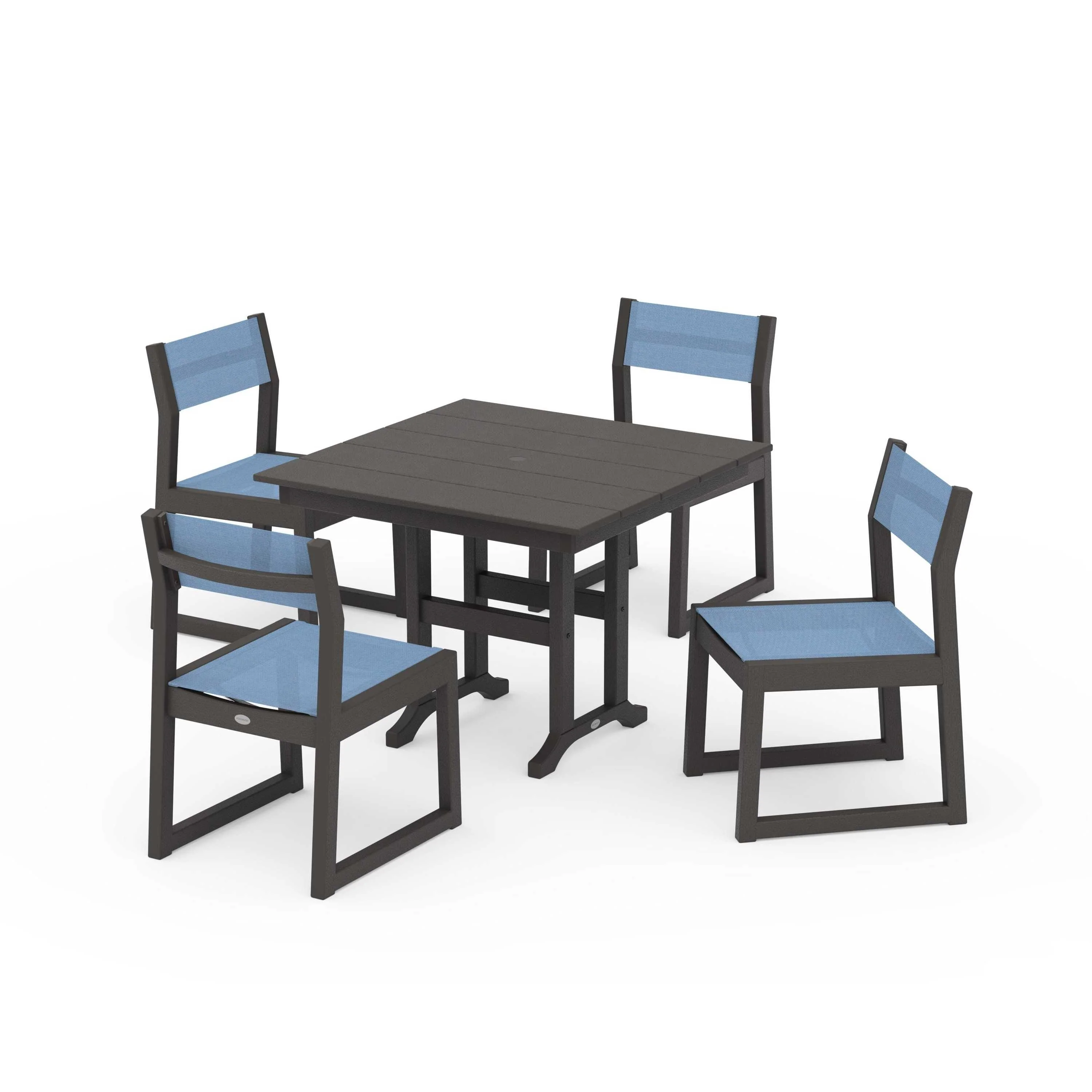 EDGE Sling Side Chair 5-Piece Farmhouse Dining Set - Image 122