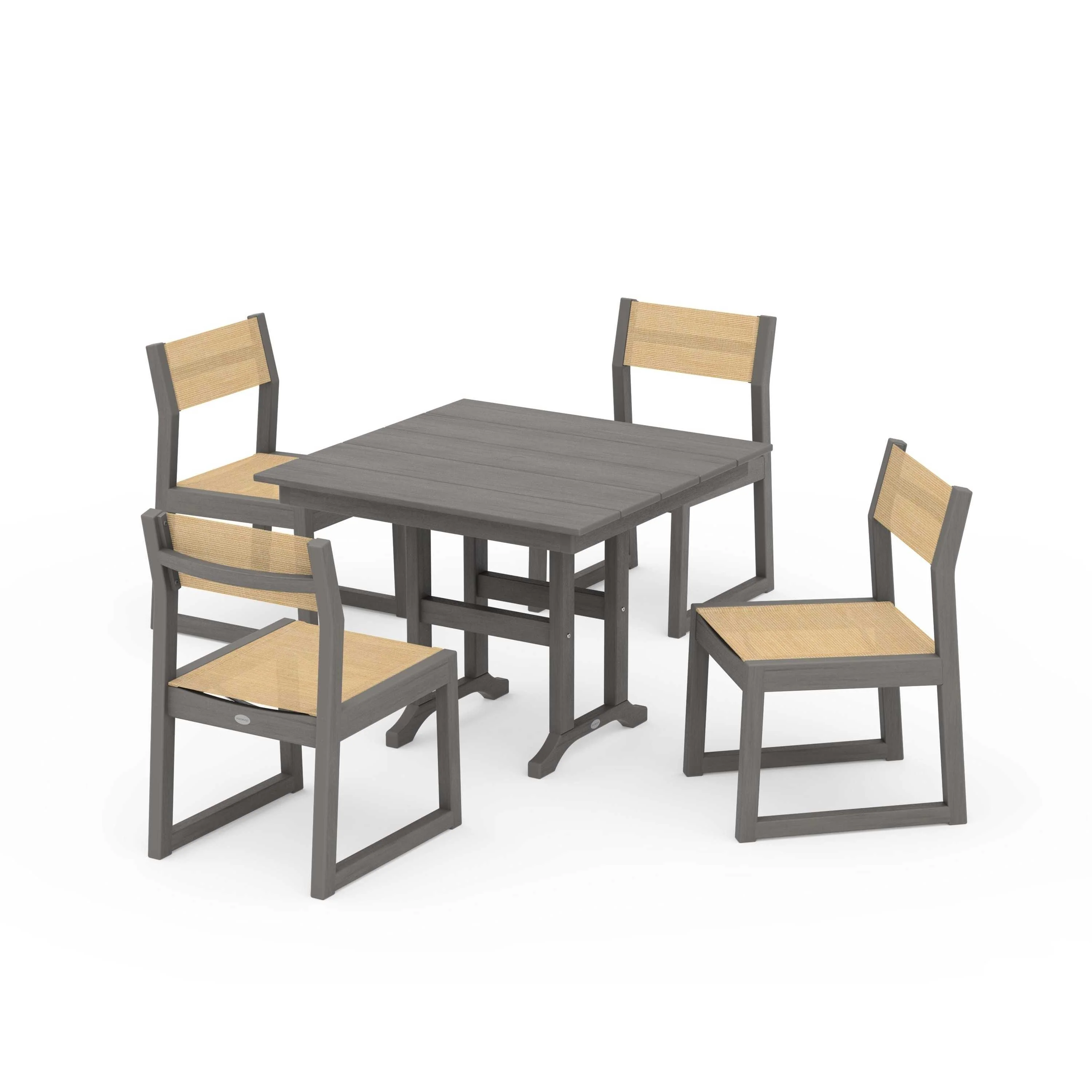 EDGE Sling Side Chair 5-Piece Farmhouse Dining Set - Image 125