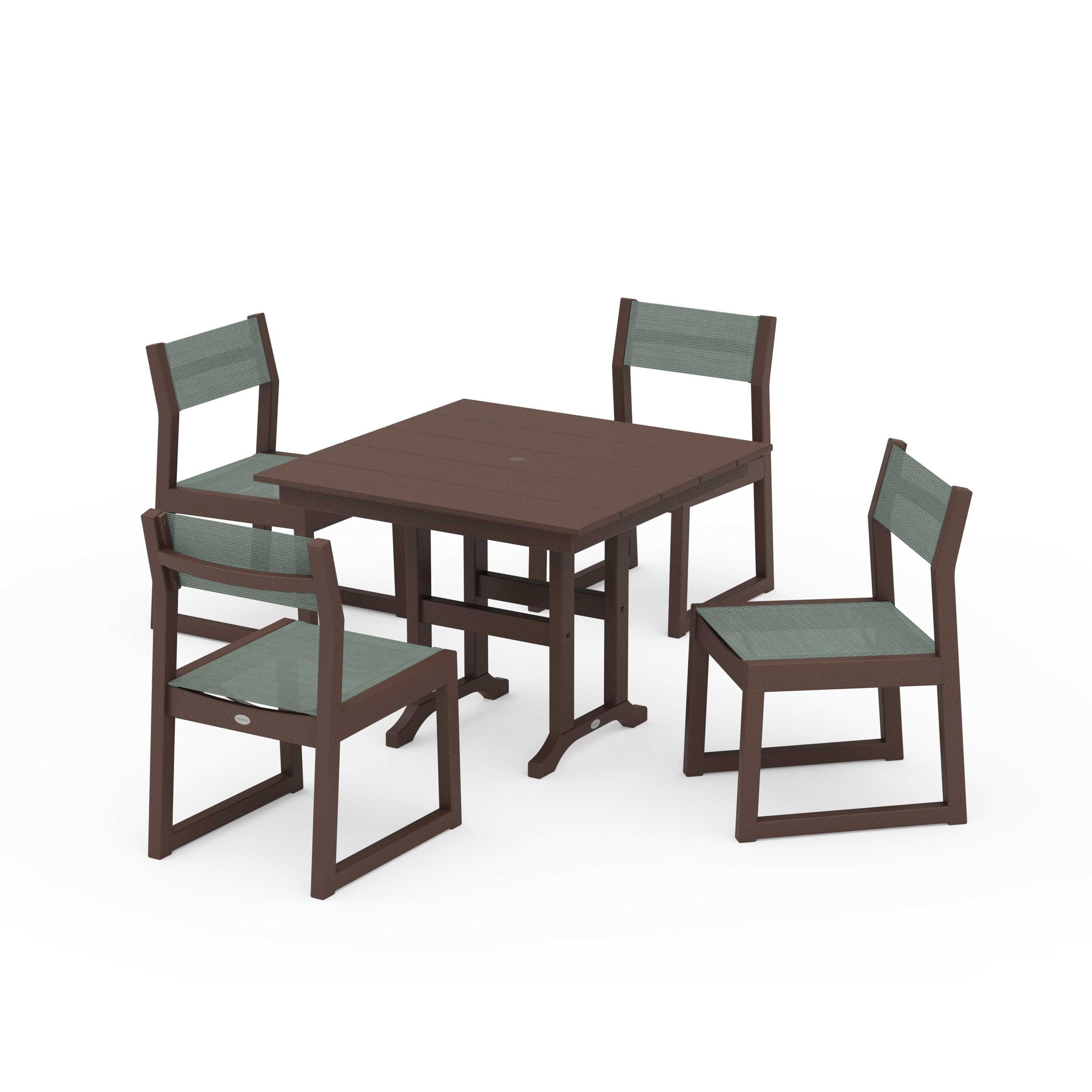 EDGE Sling Side Chair 5-Piece Farmhouse Dining Set - Image 129