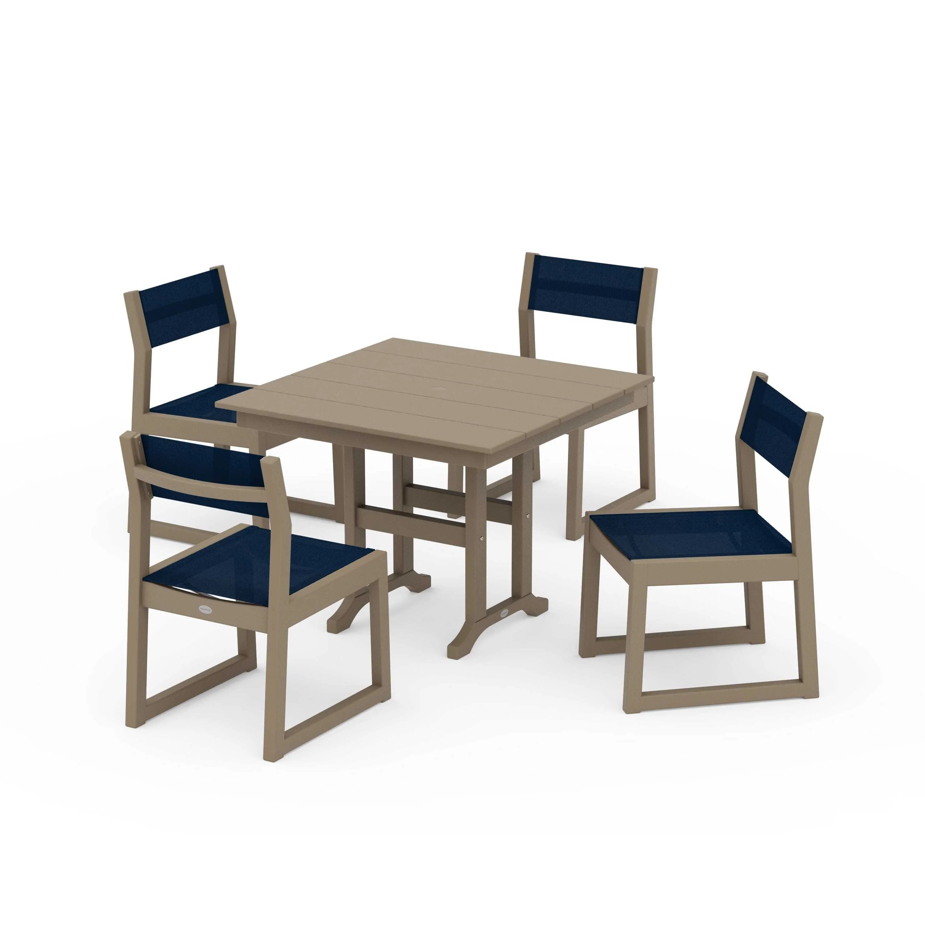EDGE Sling Side Chair 5-Piece Farmhouse Dining Set - Image 131