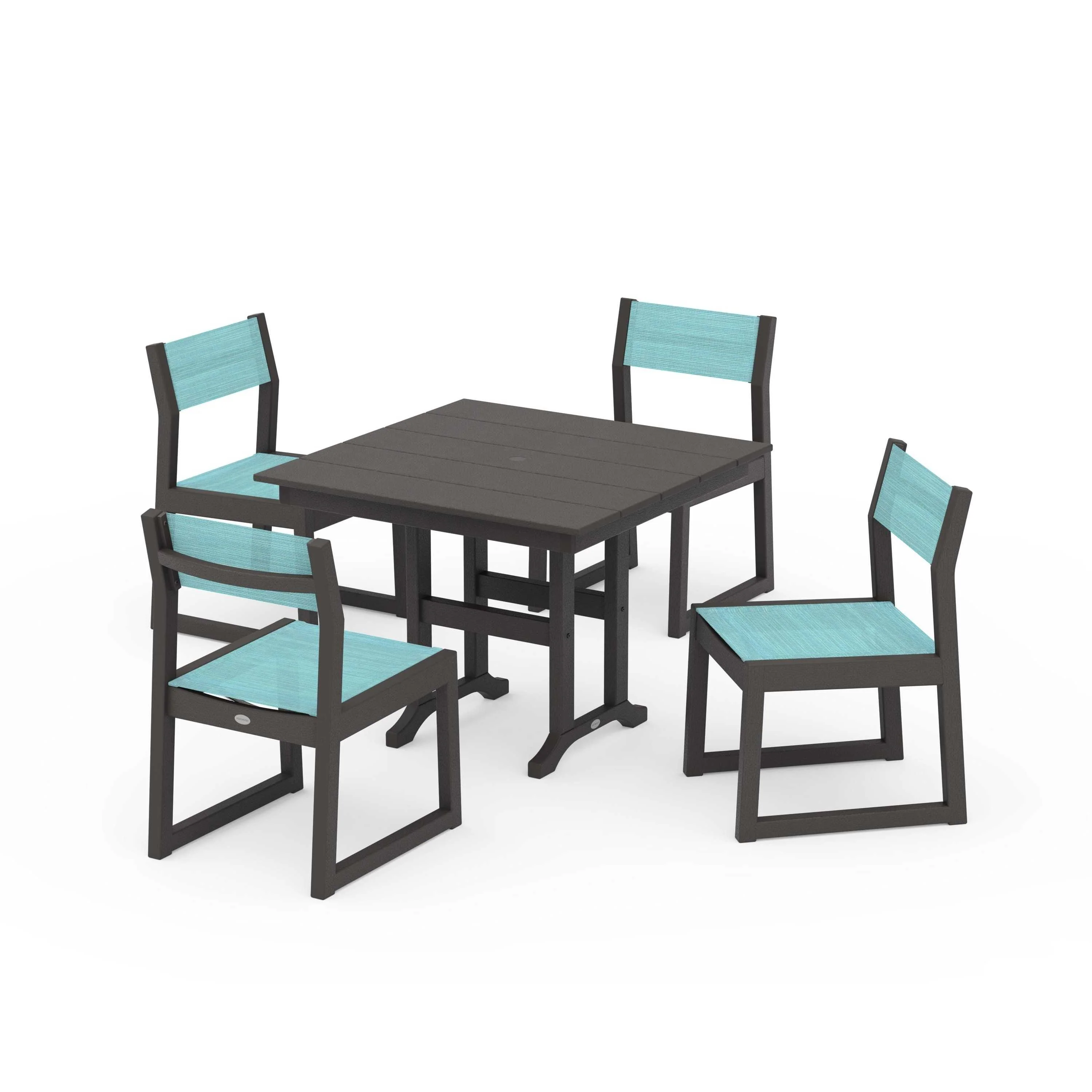 EDGE Sling Side Chair 5-Piece Farmhouse Dining Set - Image 134