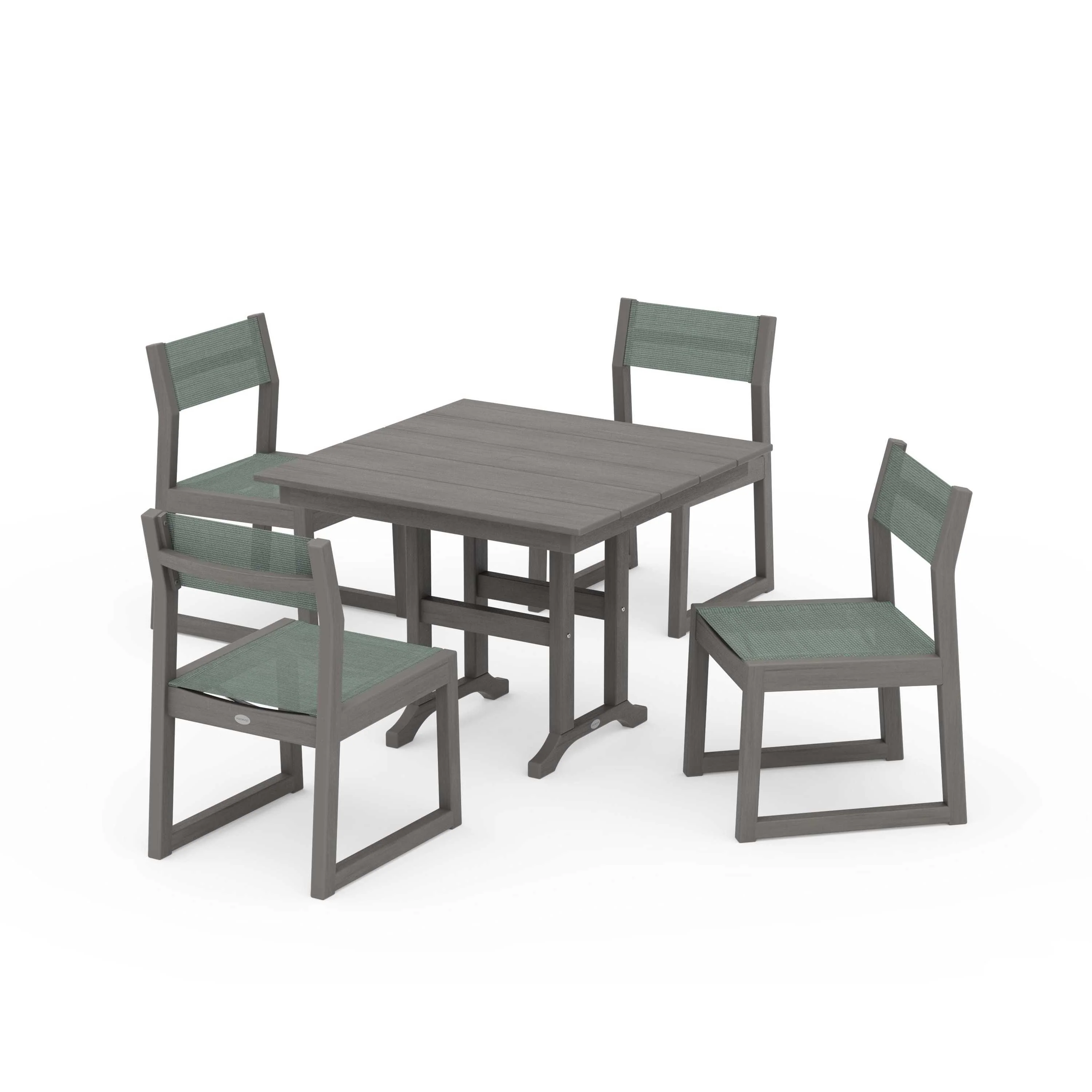 EDGE Sling Side Chair 5-Piece Farmhouse Dining Set - Image 139