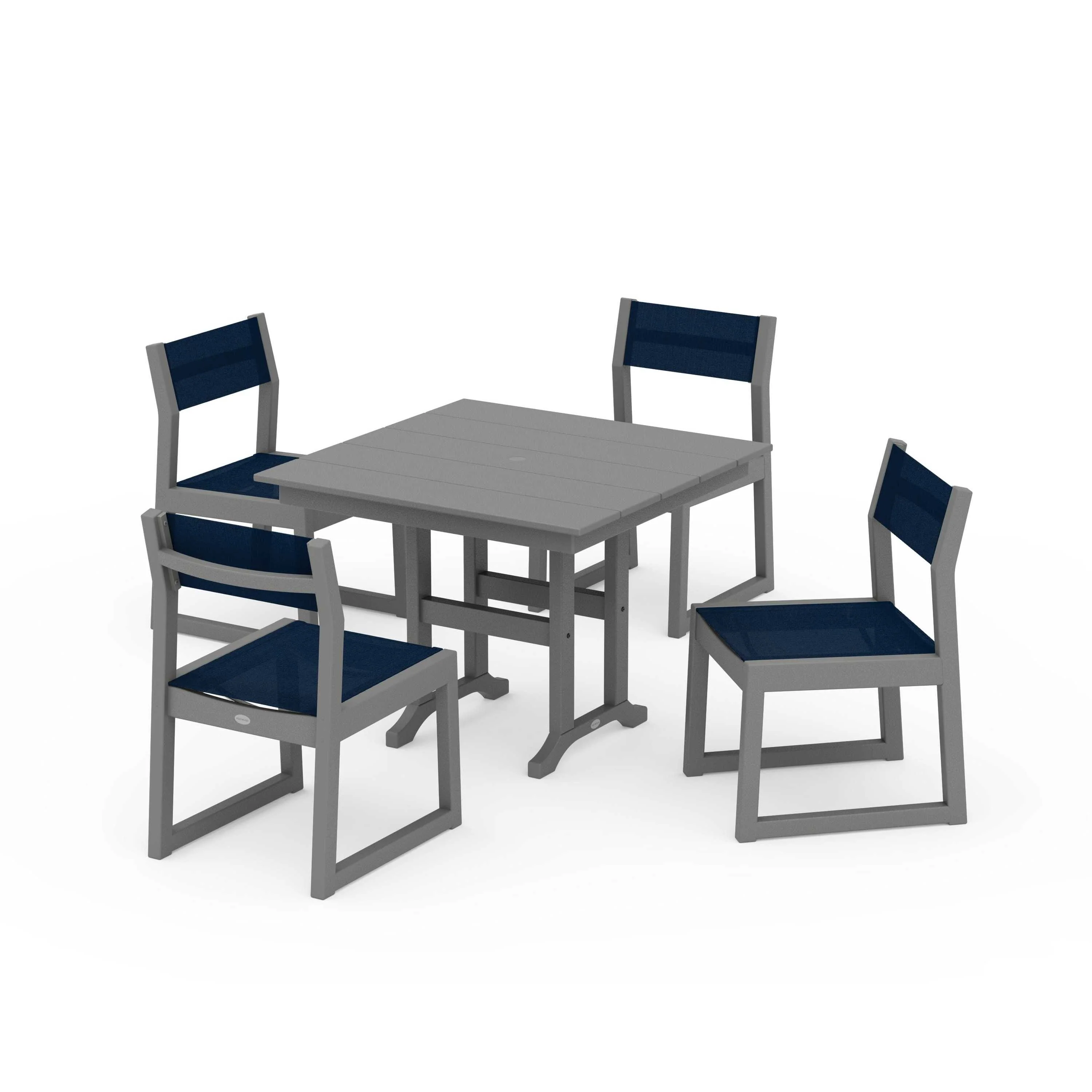 EDGE Sling Side Chair 5-Piece Farmhouse Dining Set - Image 141