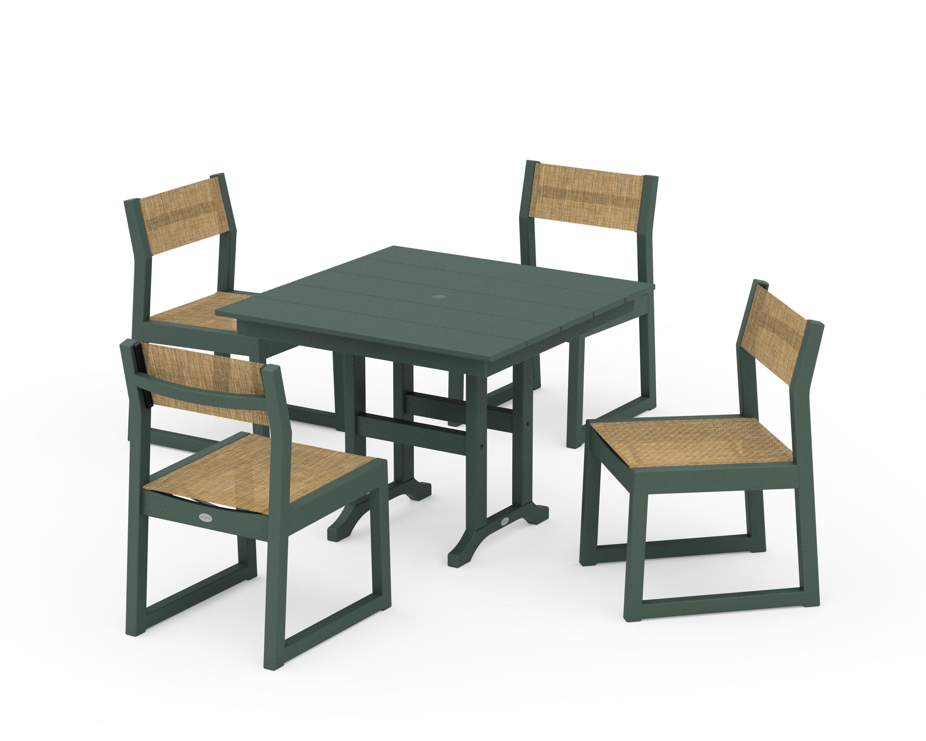 EDGE Sling Side Chair 5-Piece Farmhouse Dining Set - Image 17