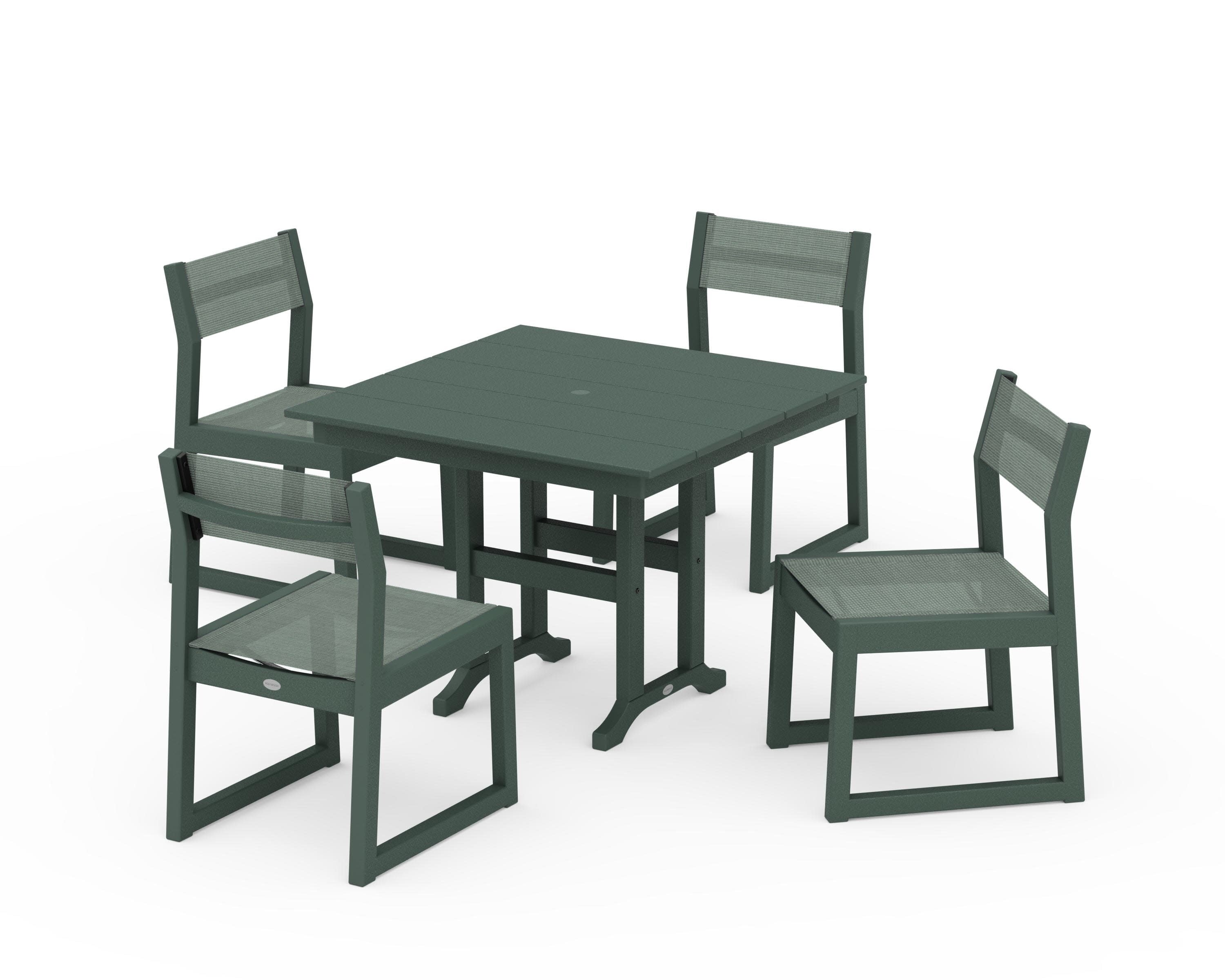 EDGE Sling Side Chair 5-Piece Farmhouse Dining Set - Image 23