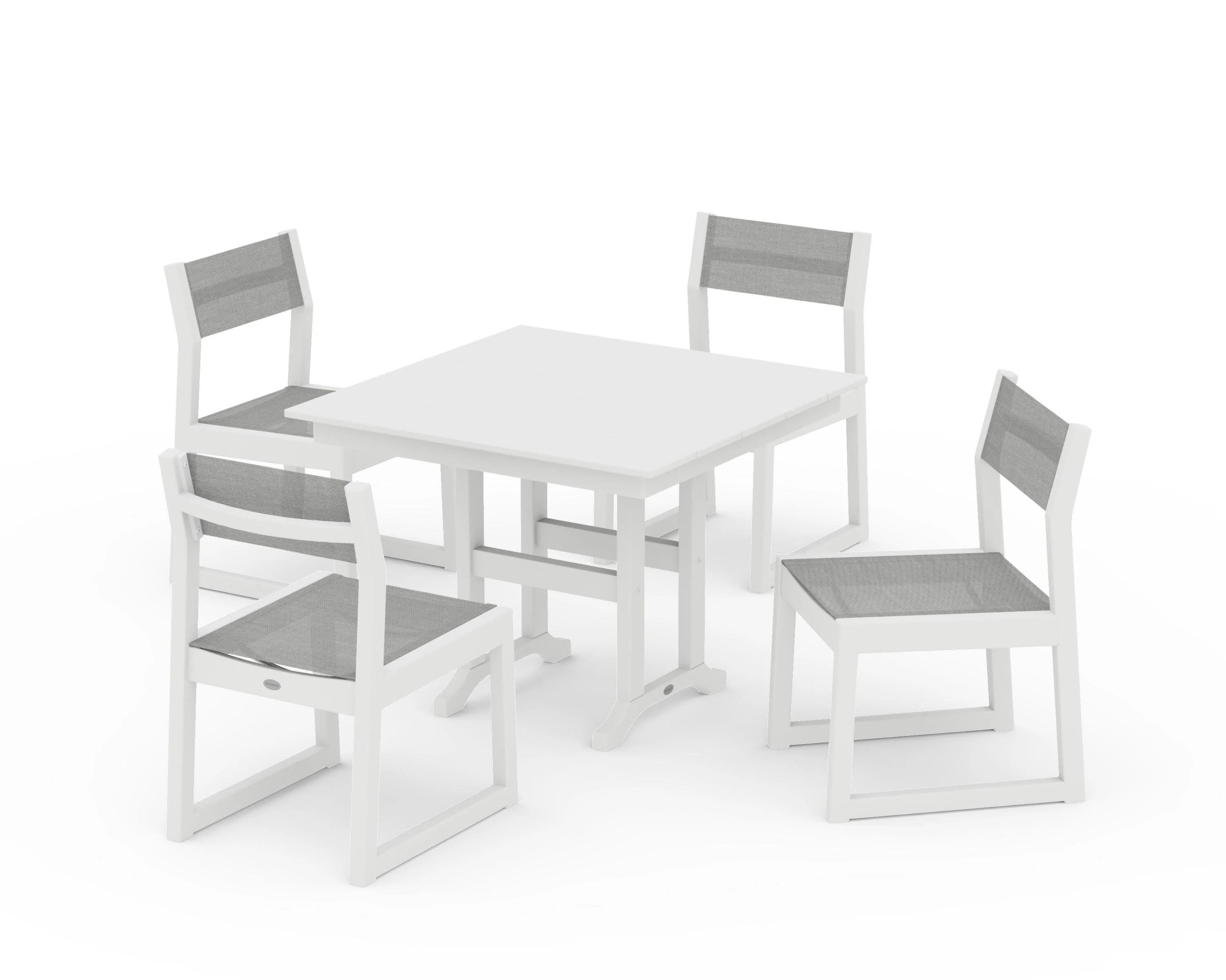 EDGE Sling Side Chair 5-Piece Farmhouse Dining Set - Image 25