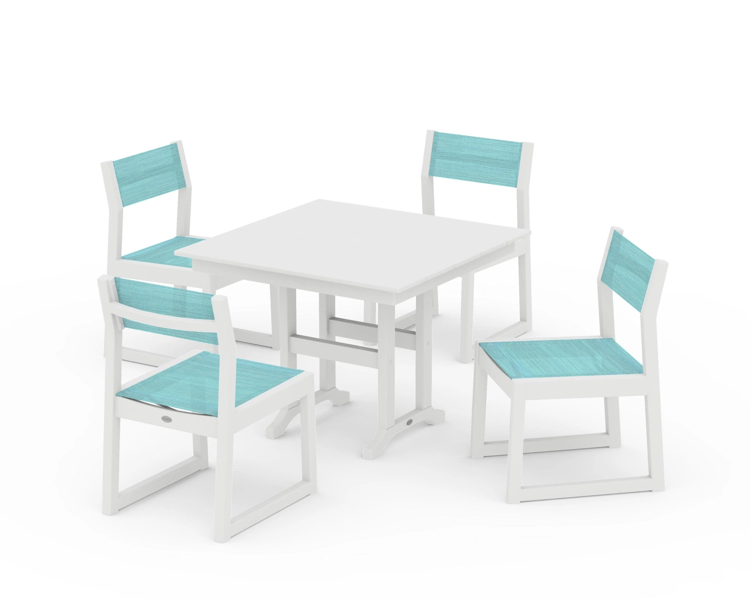 EDGE Sling Side Chair 5-Piece Farmhouse Dining Set - Image 29