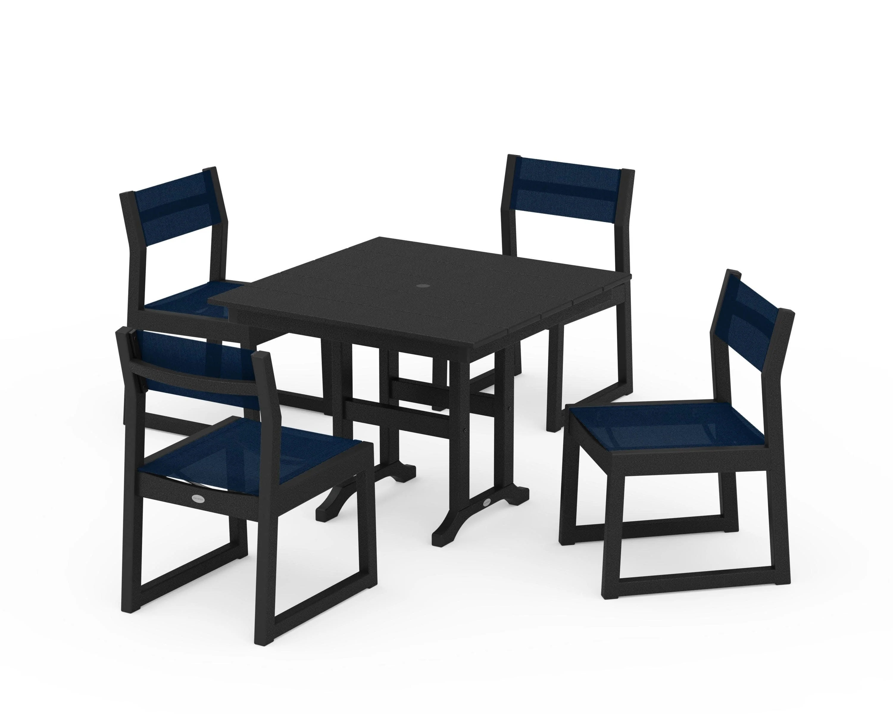 EDGE Sling Side Chair 5-Piece Farmhouse Dining Set - Image 3