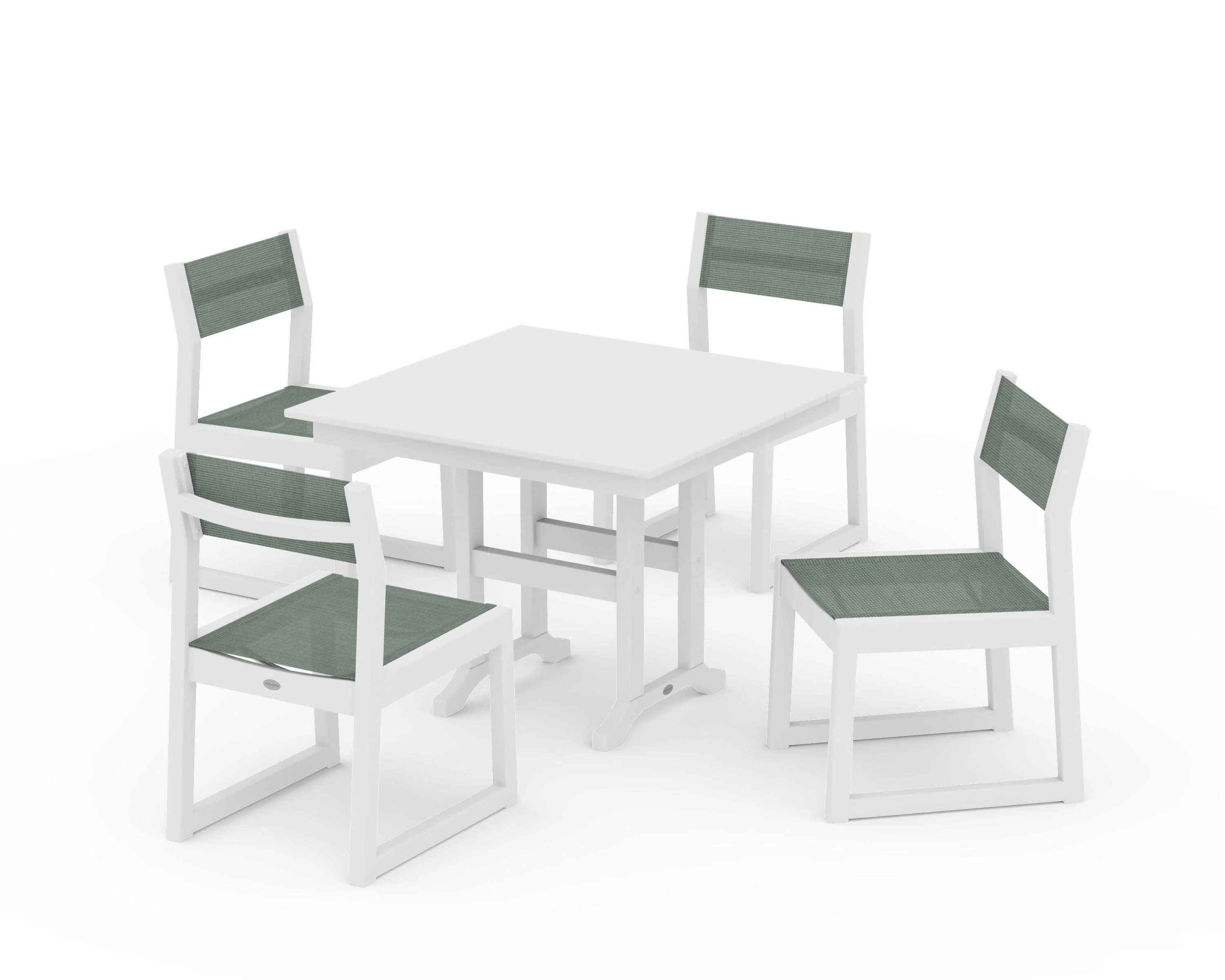 EDGE Sling Side Chair 5-Piece Farmhouse Dining Set - Image 32