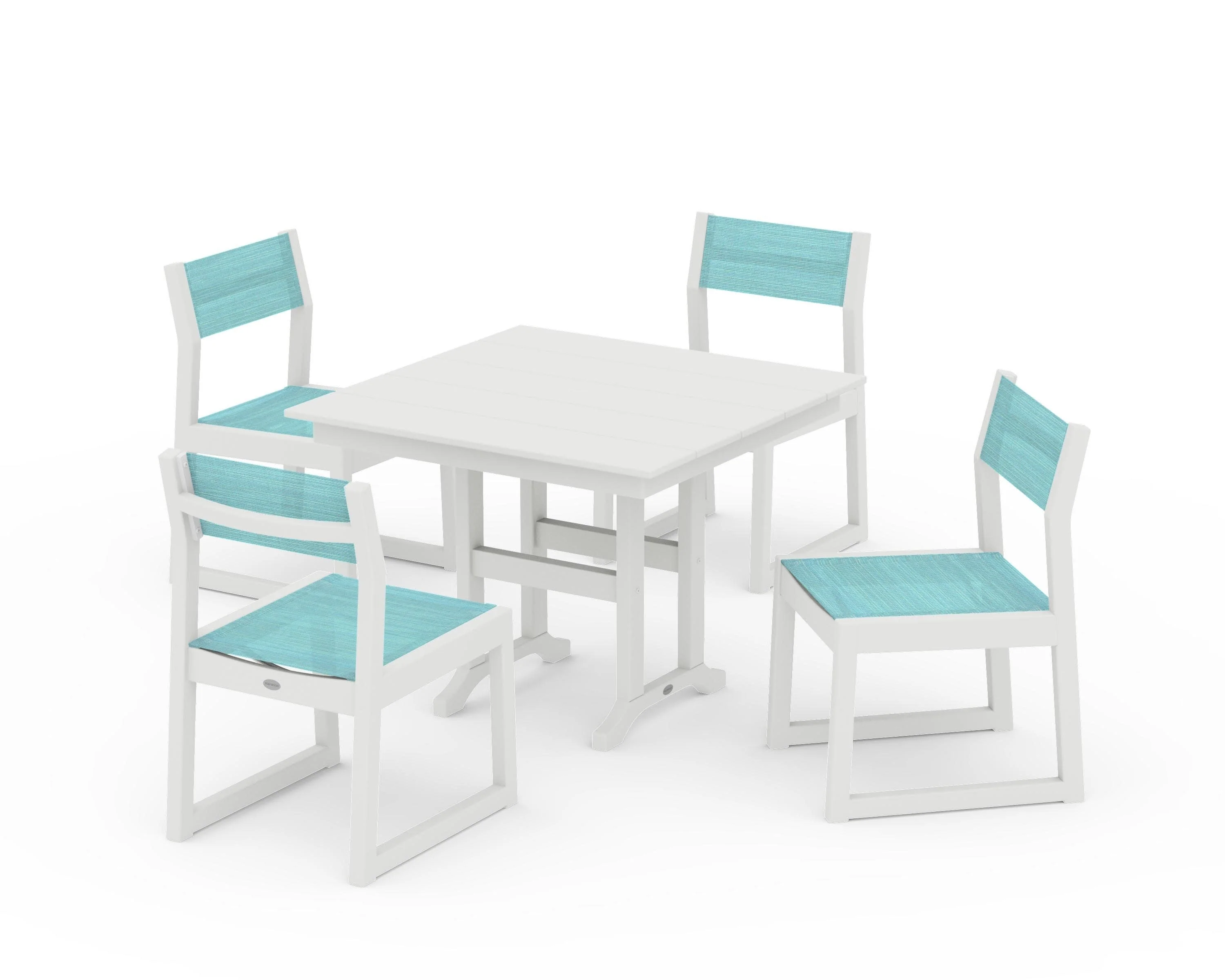 EDGE Sling Side Chair 5-Piece Farmhouse Dining Set - Image 40