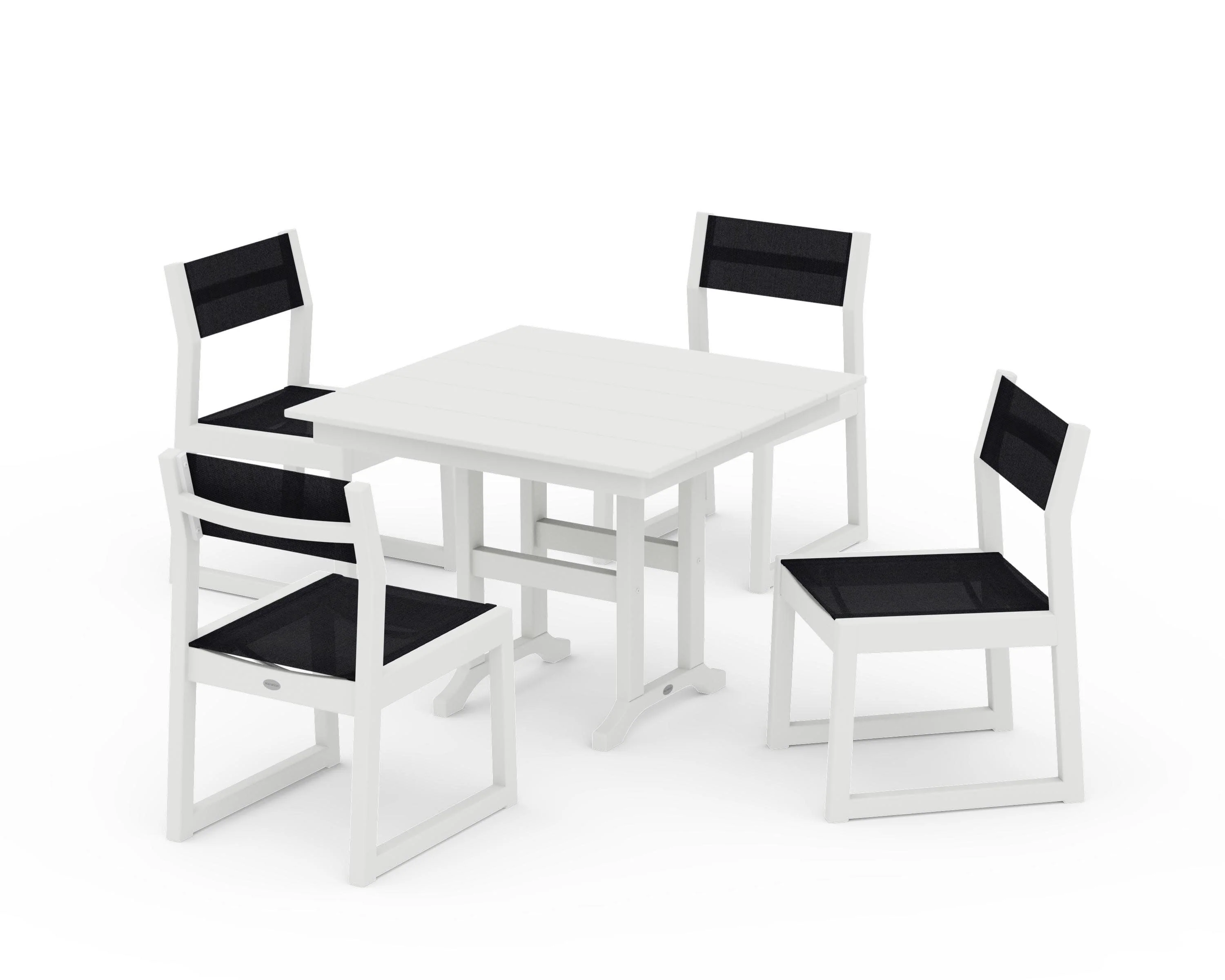 EDGE Sling Side Chair 5-Piece Farmhouse Dining Set - Image 41