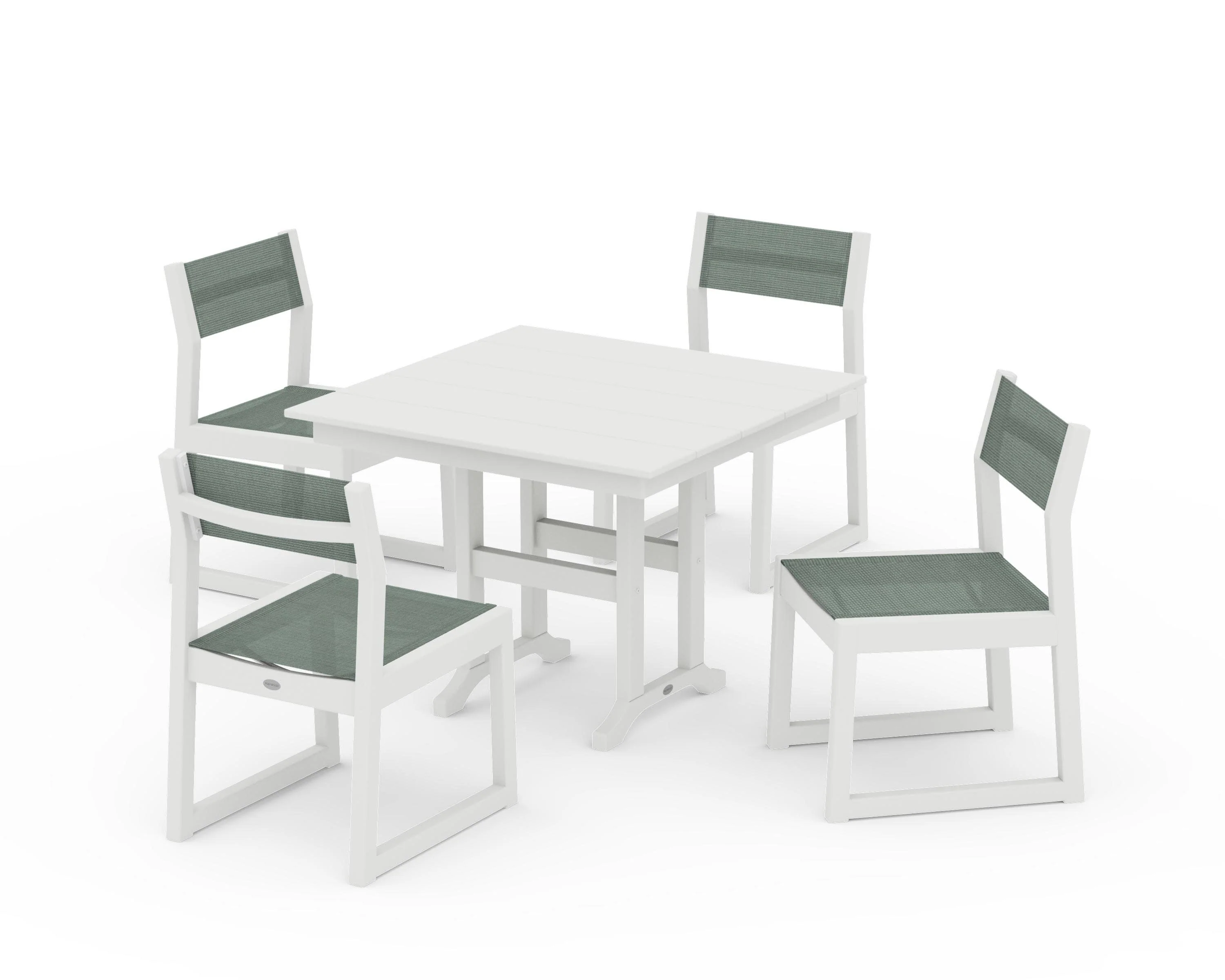 EDGE Sling Side Chair 5-Piece Farmhouse Dining Set - Image 43