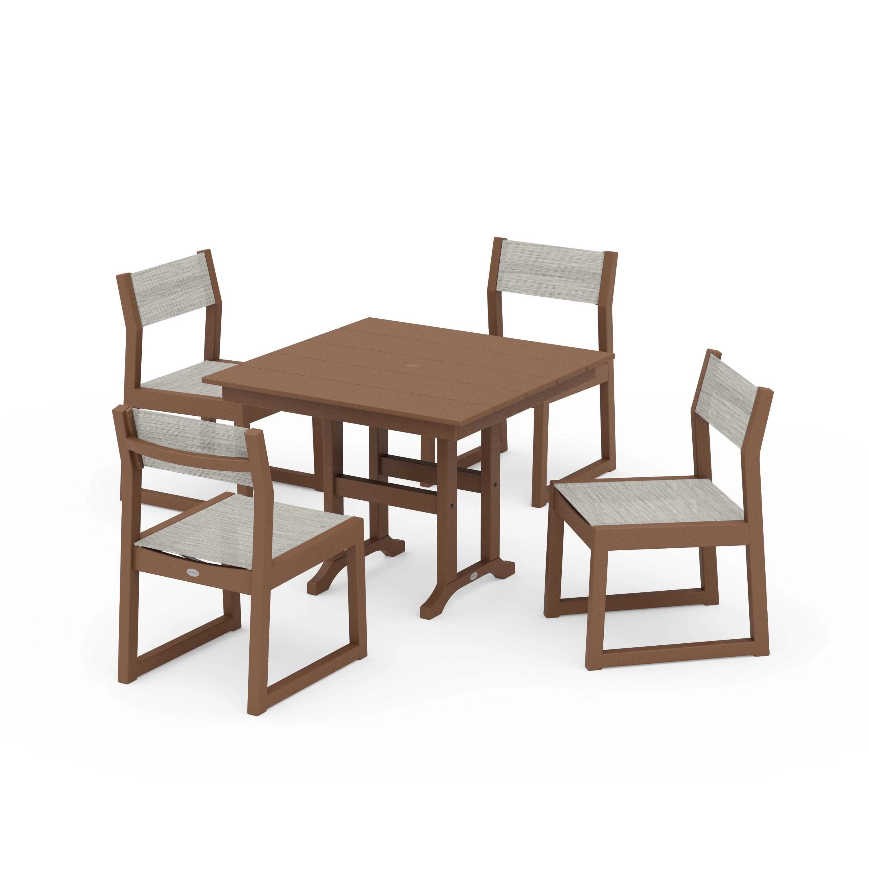 EDGE Sling Side Chair 5-Piece Farmhouse Dining Set - Image 45