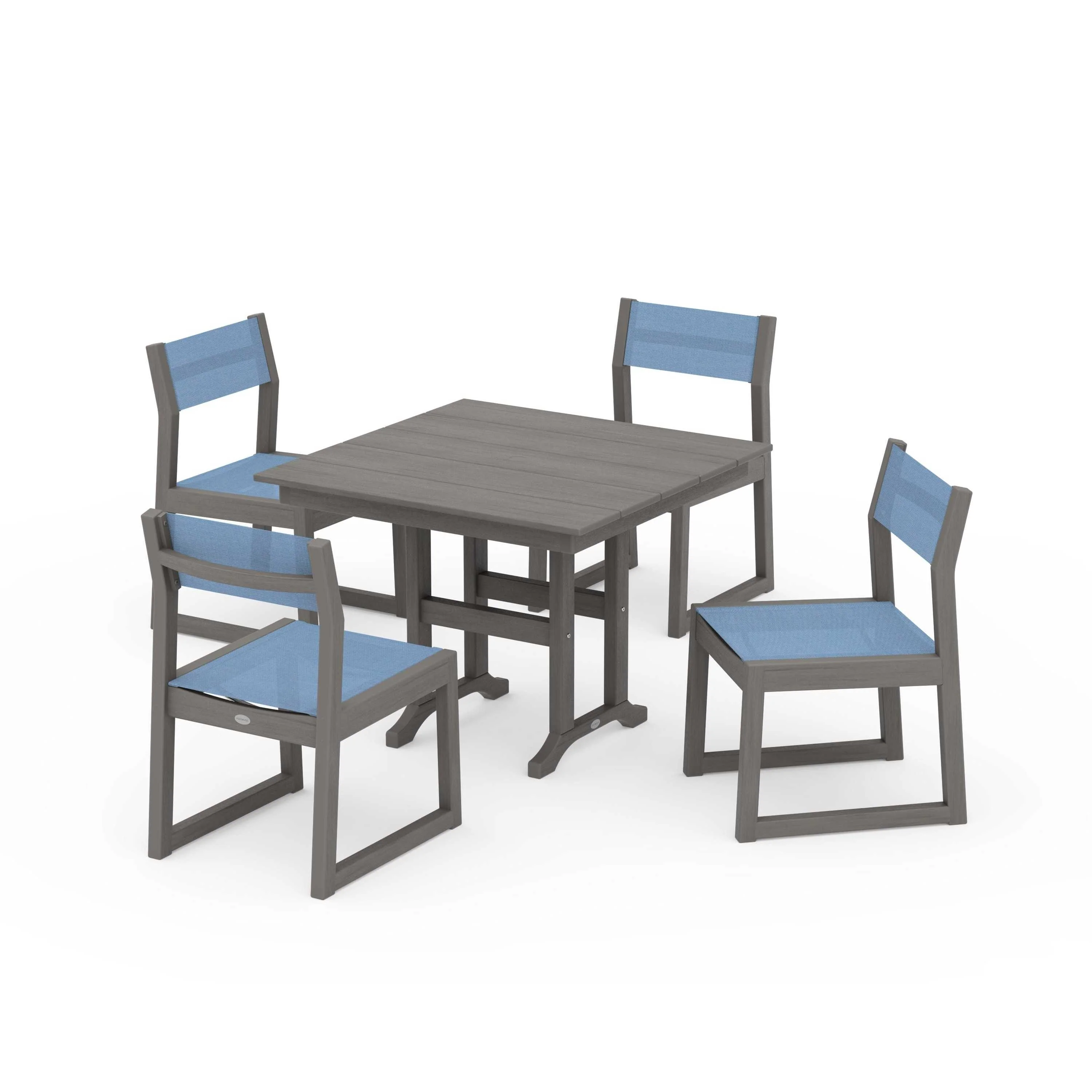 EDGE Sling Side Chair 5-Piece Farmhouse Dining Set - Image 49