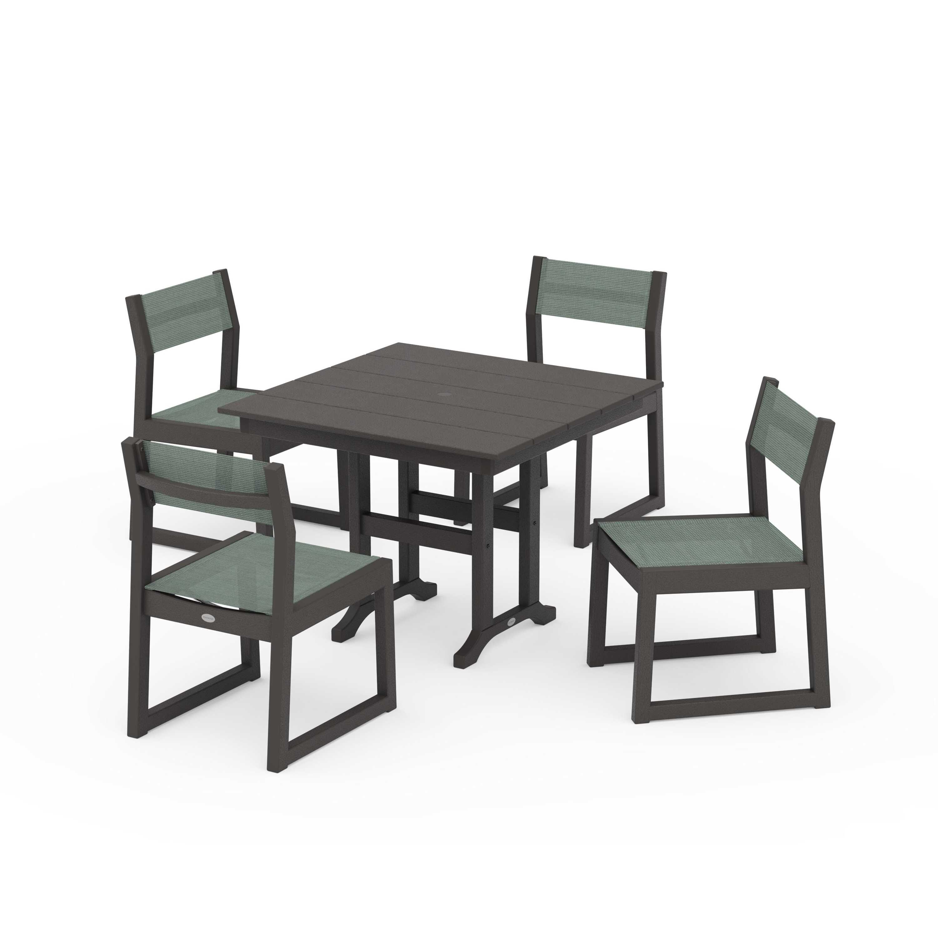 EDGE Sling Side Chair 5-Piece Farmhouse Dining Set - Image 53