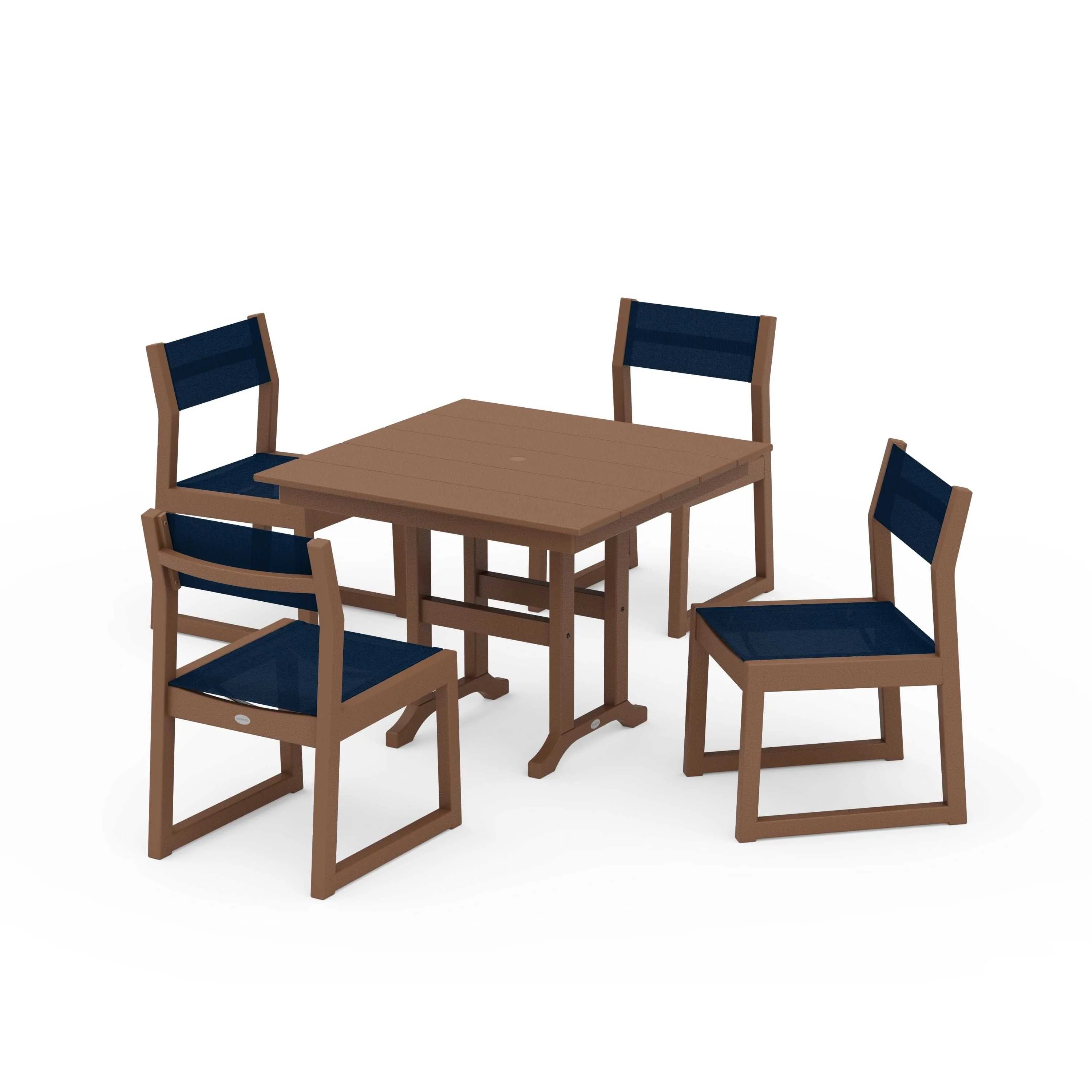 EDGE Sling Side Chair 5-Piece Farmhouse Dining Set - Image 54