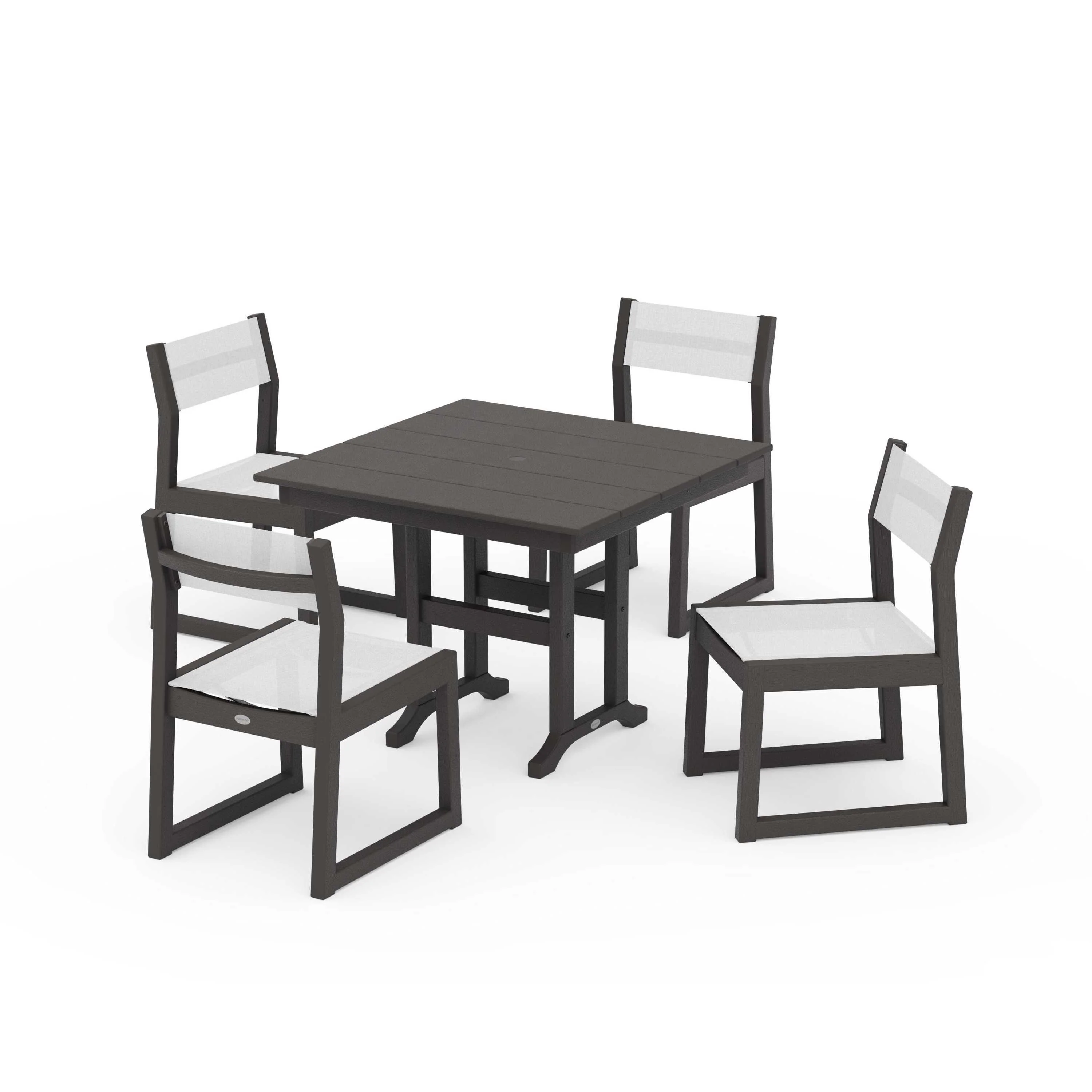 EDGE Sling Side Chair 5-Piece Farmhouse Dining Set - Image 56