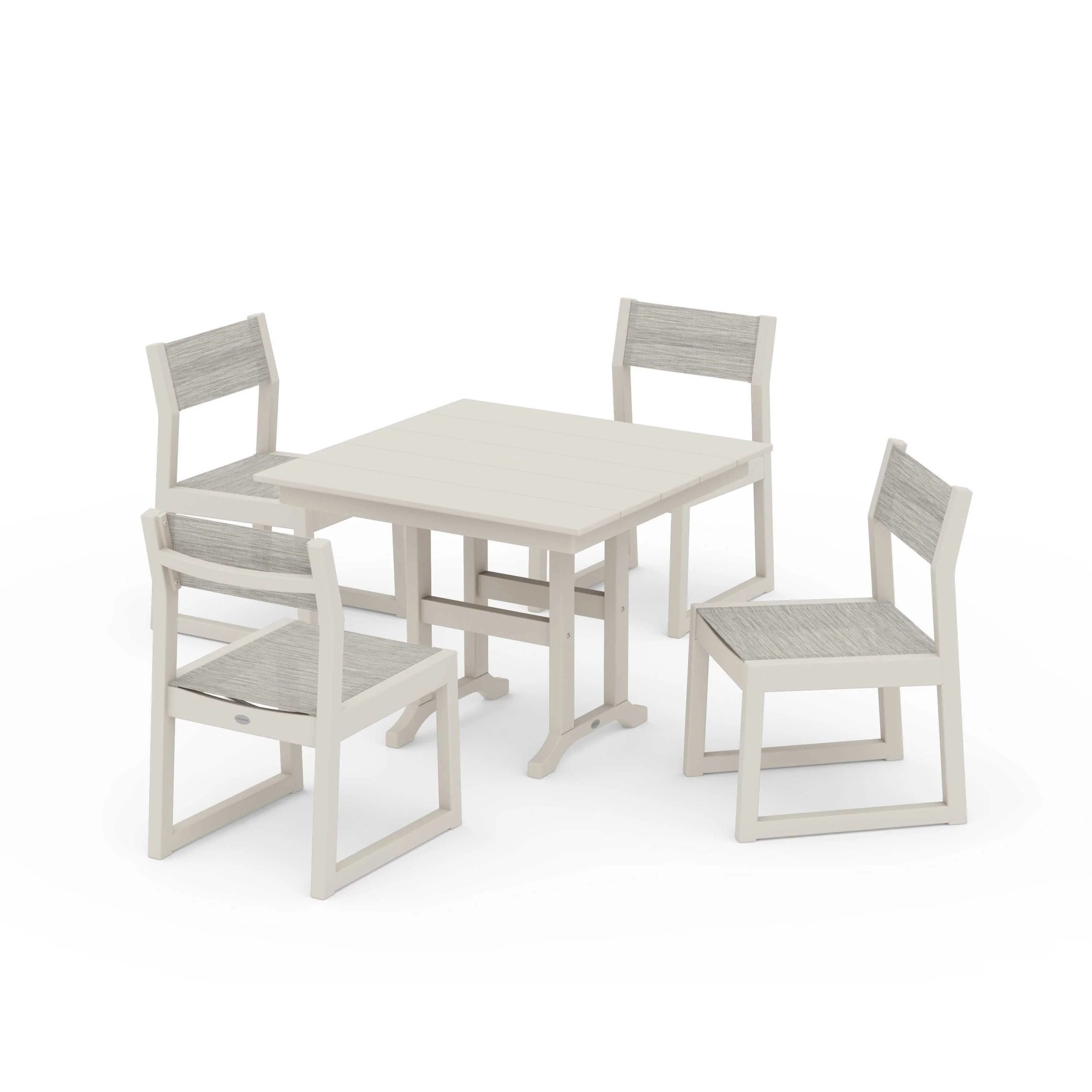 EDGE Sling Side Chair 5-Piece Farmhouse Dining Set - Image 59