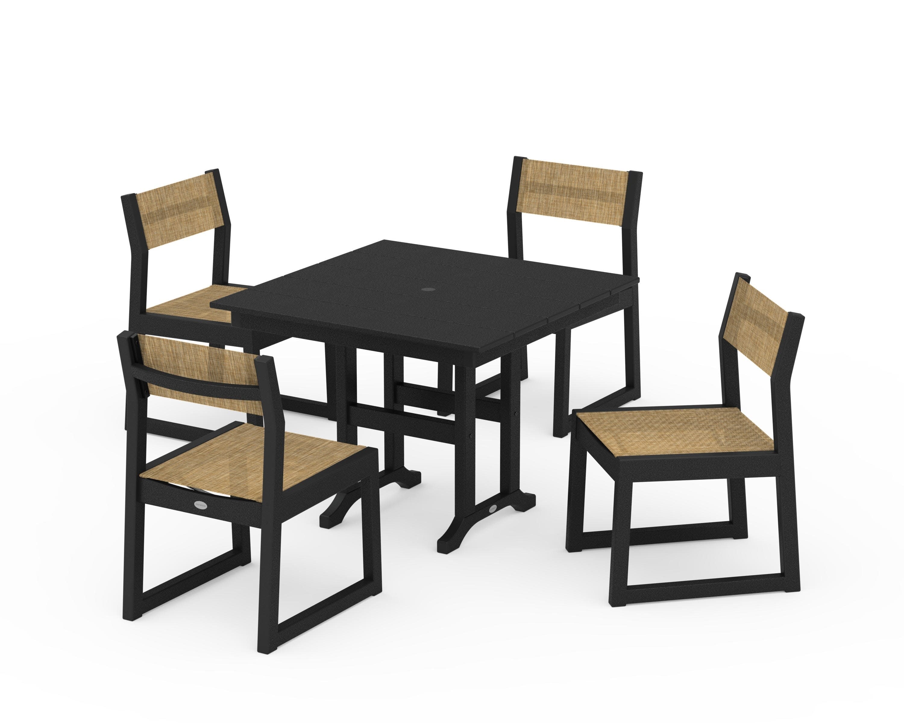 EDGE Sling Side Chair 5-Piece Farmhouse Dining Set - Image 6