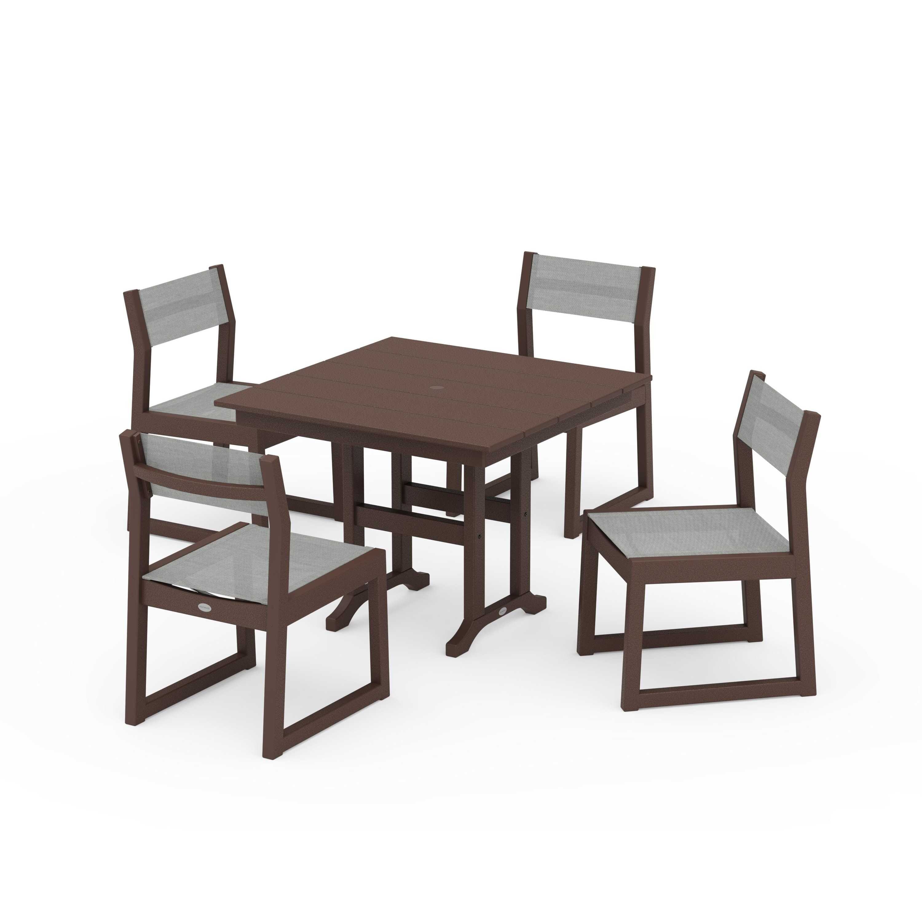 EDGE Sling Side Chair 5-Piece Farmhouse Dining Set - Image 60