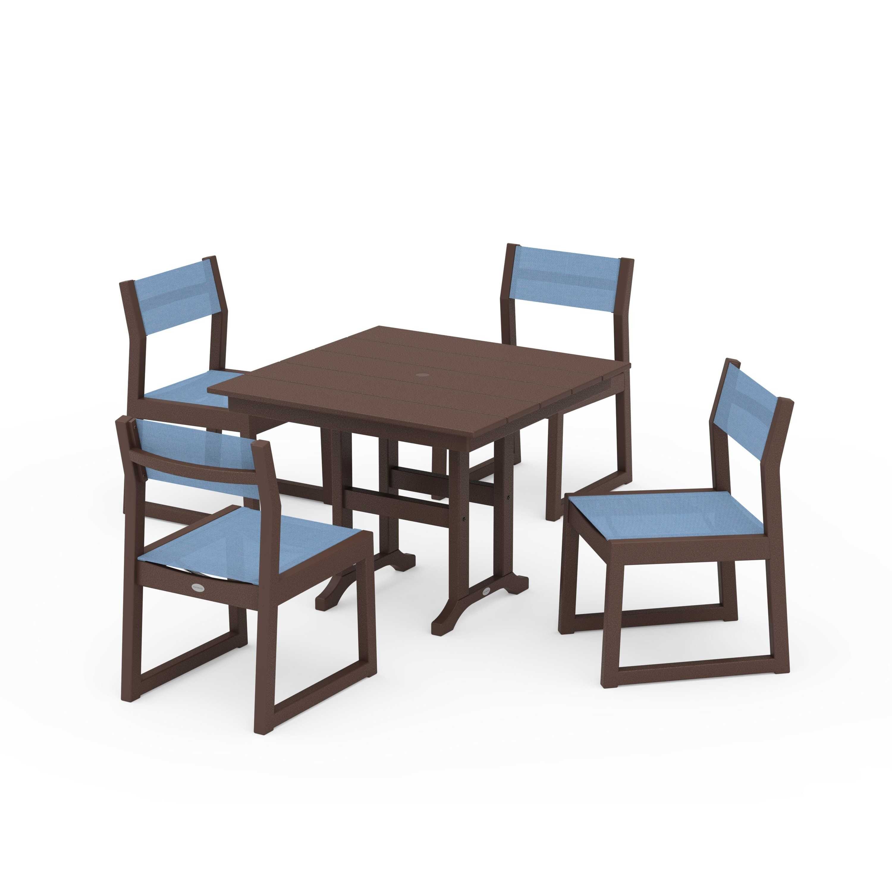 EDGE Sling Side Chair 5-Piece Farmhouse Dining Set - Image 62