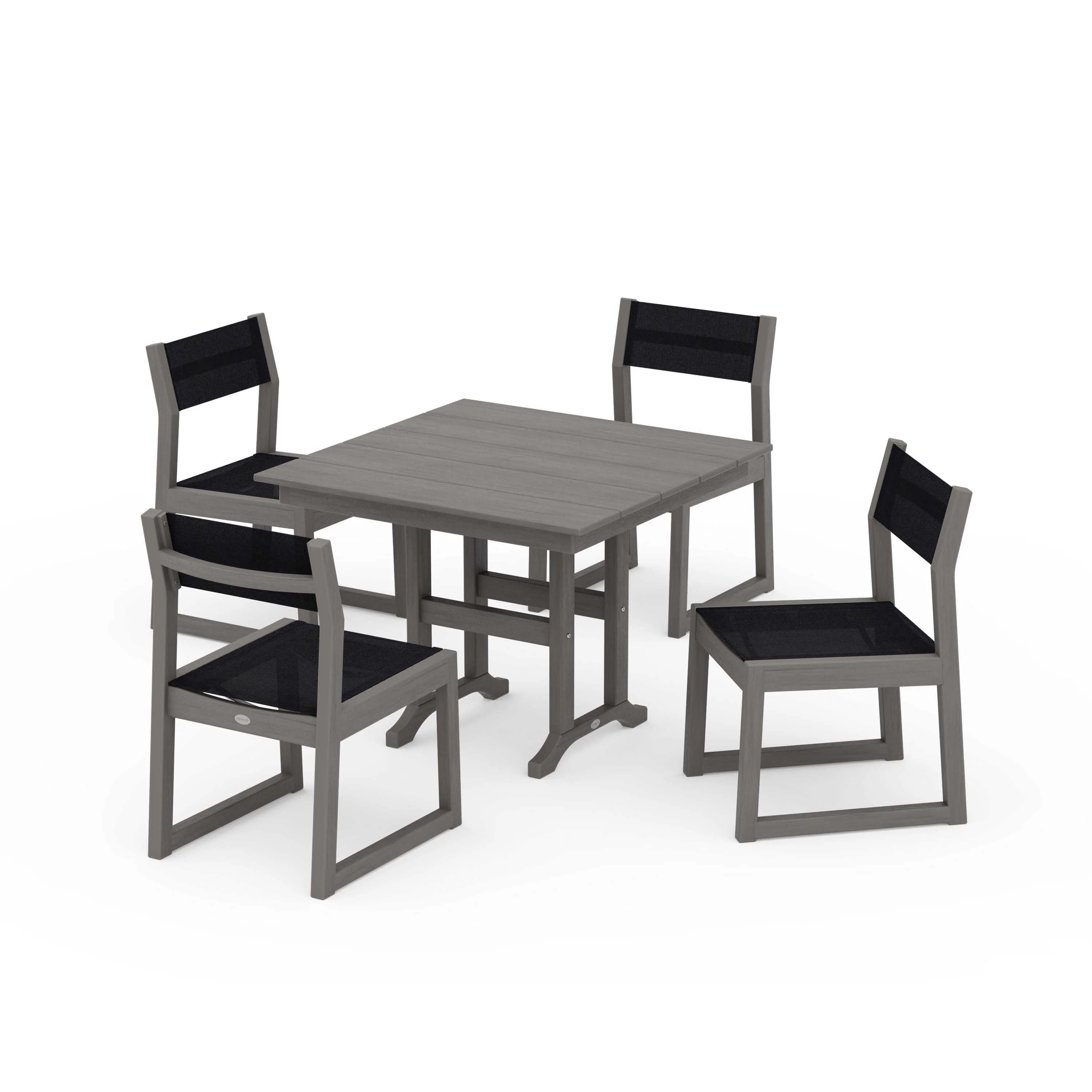 EDGE Sling Side Chair 5-Piece Farmhouse Dining Set - Image 64