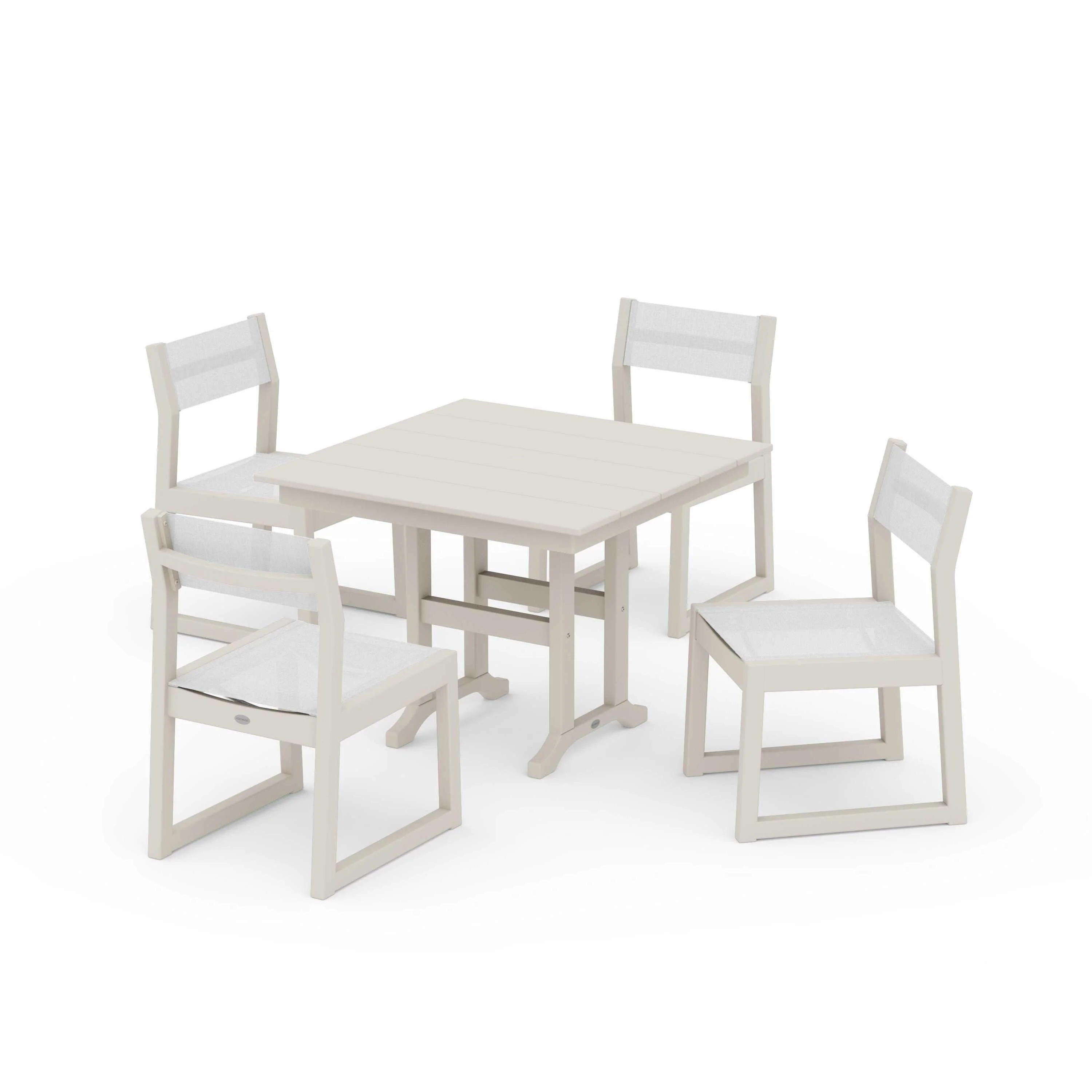 EDGE Sling Side Chair 5-Piece Farmhouse Dining Set - Image 66
