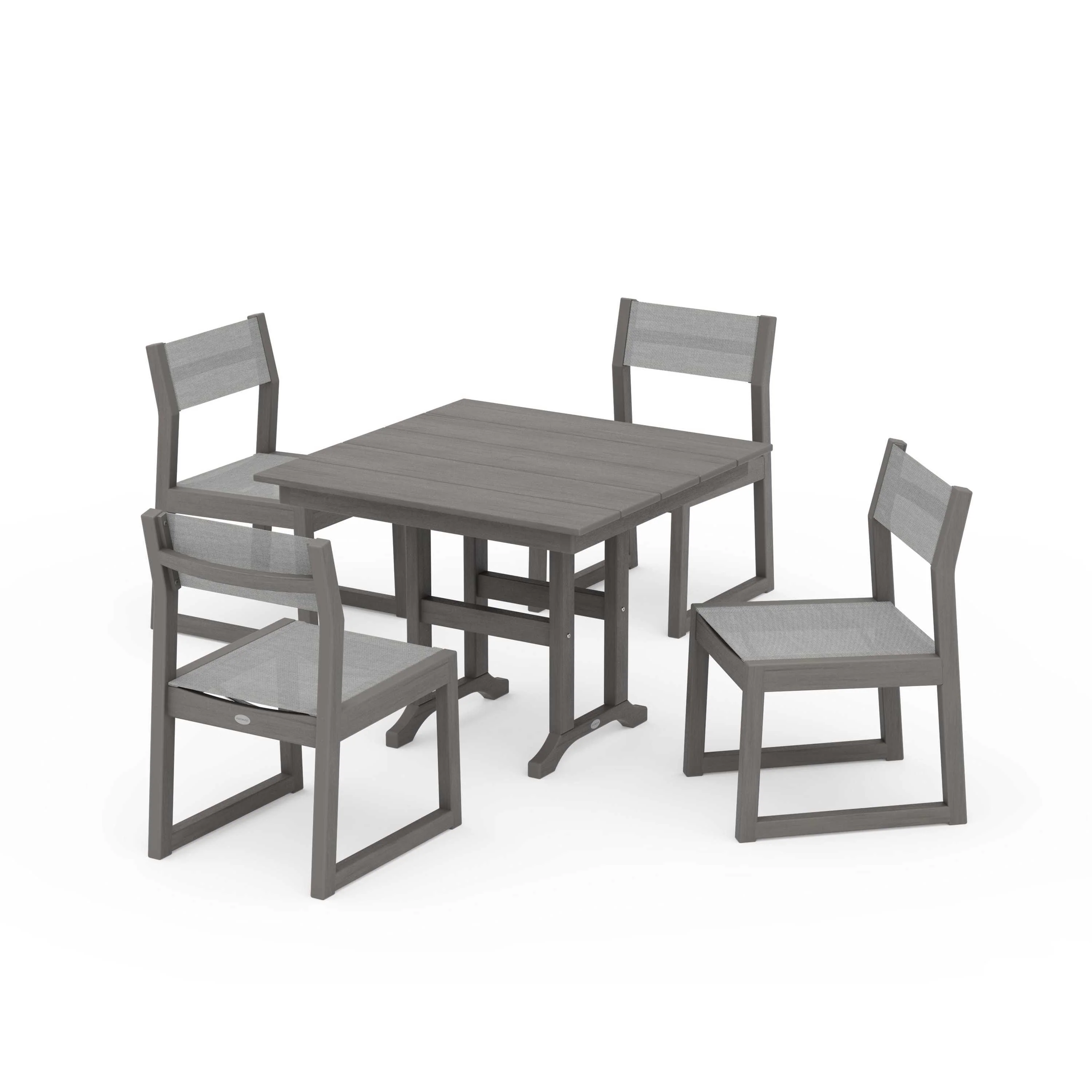 EDGE Sling Side Chair 5-Piece Farmhouse Dining Set - Image 68