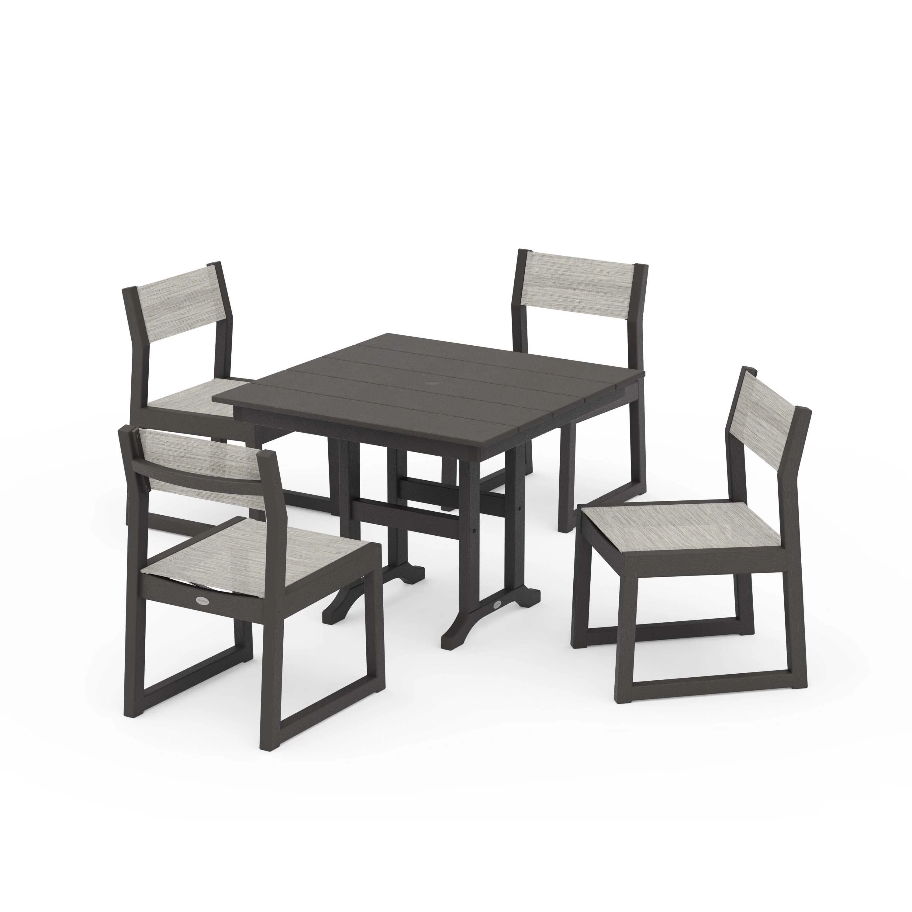 EDGE Sling Side Chair 5-Piece Farmhouse Dining Set - Image 69