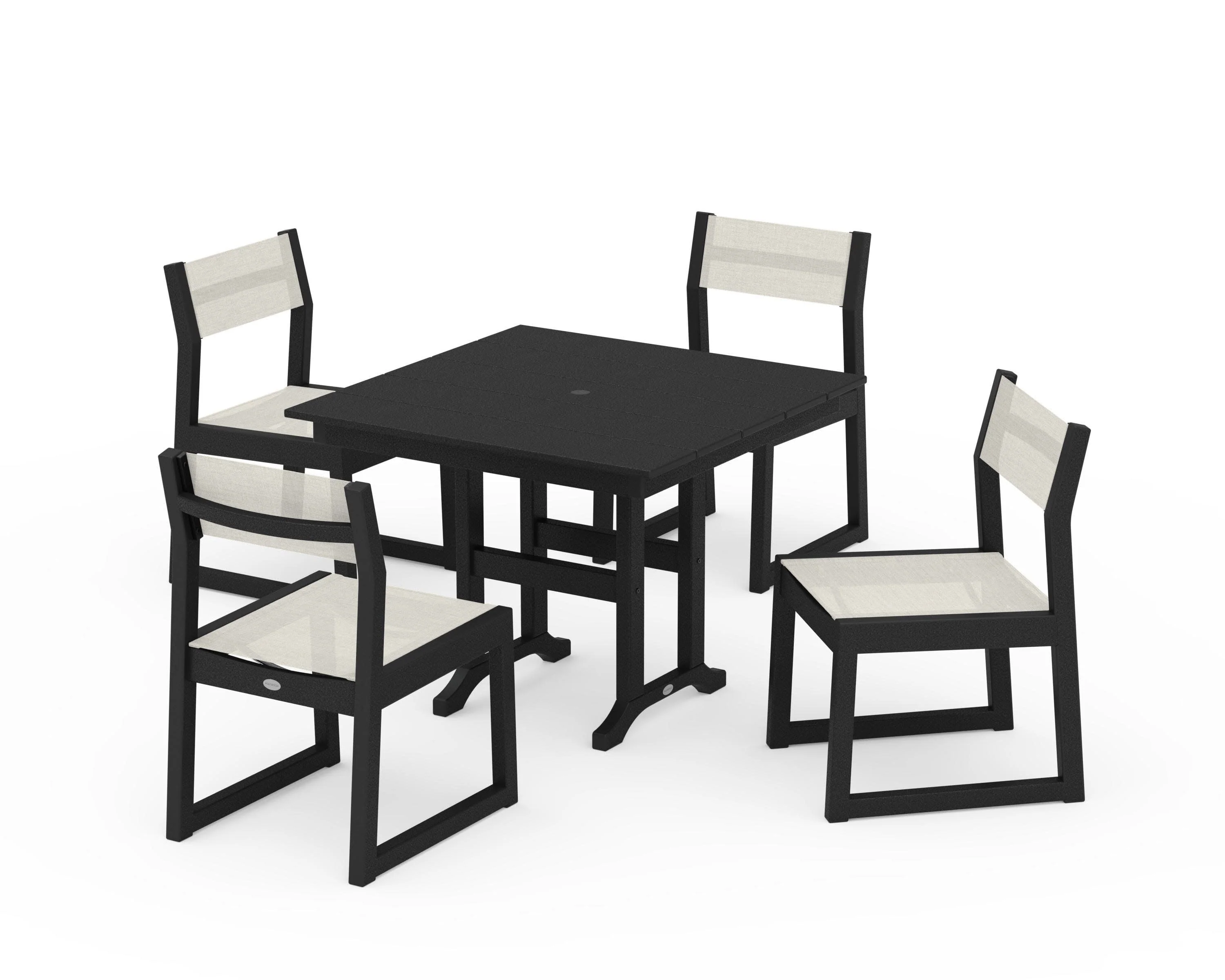 EDGE Sling Side Chair 5-Piece Farmhouse Dining Set - Image 7