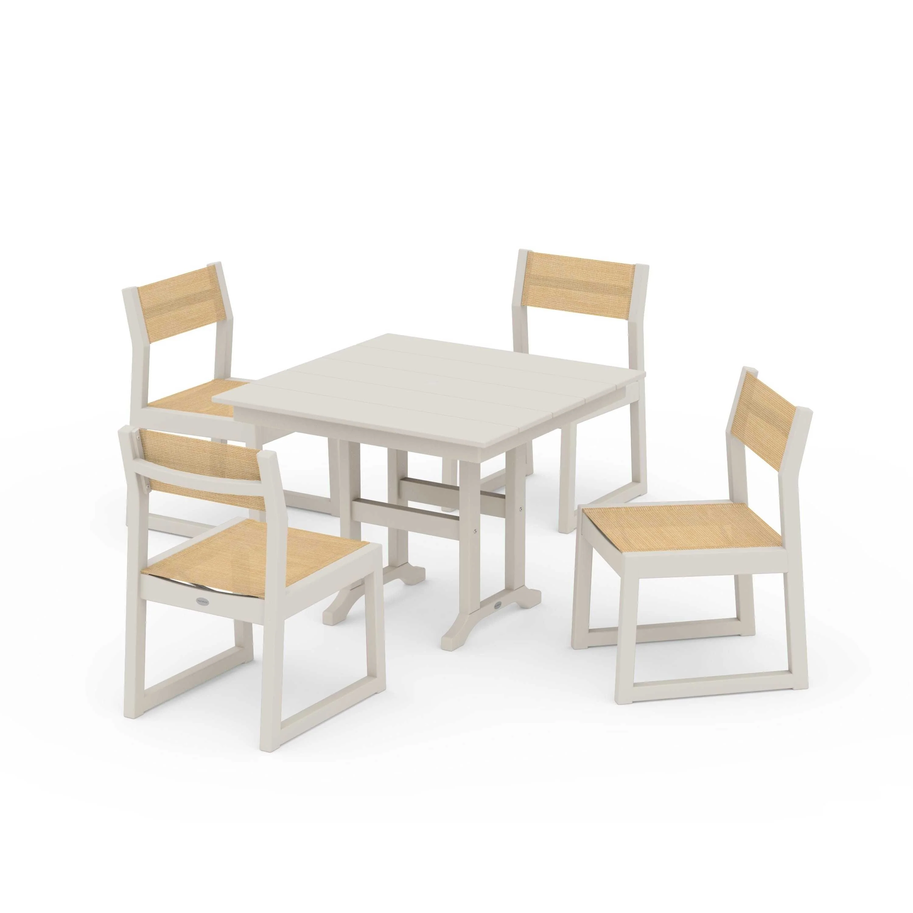 EDGE Sling Side Chair 5-Piece Farmhouse Dining Set - Image 76