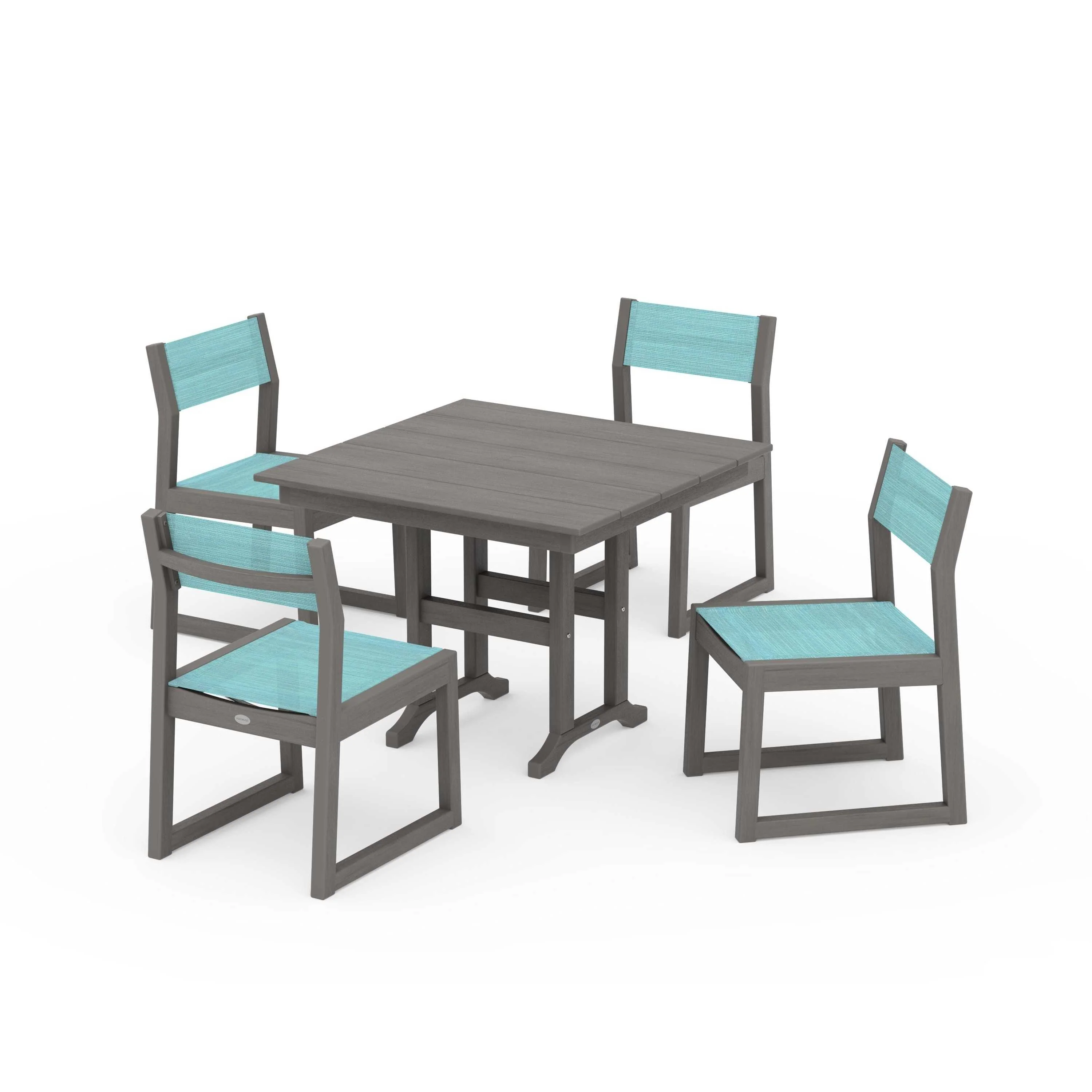 EDGE Sling Side Chair 5-Piece Farmhouse Dining Set - Image 79