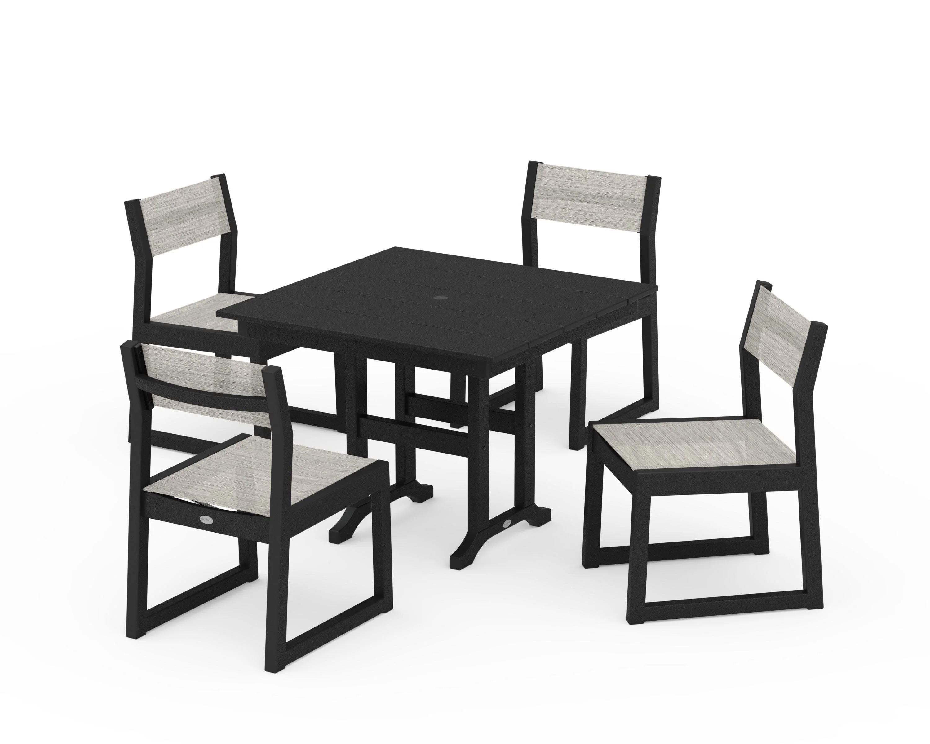 EDGE Sling Side Chair 5-Piece Farmhouse Dining Set - Image 8