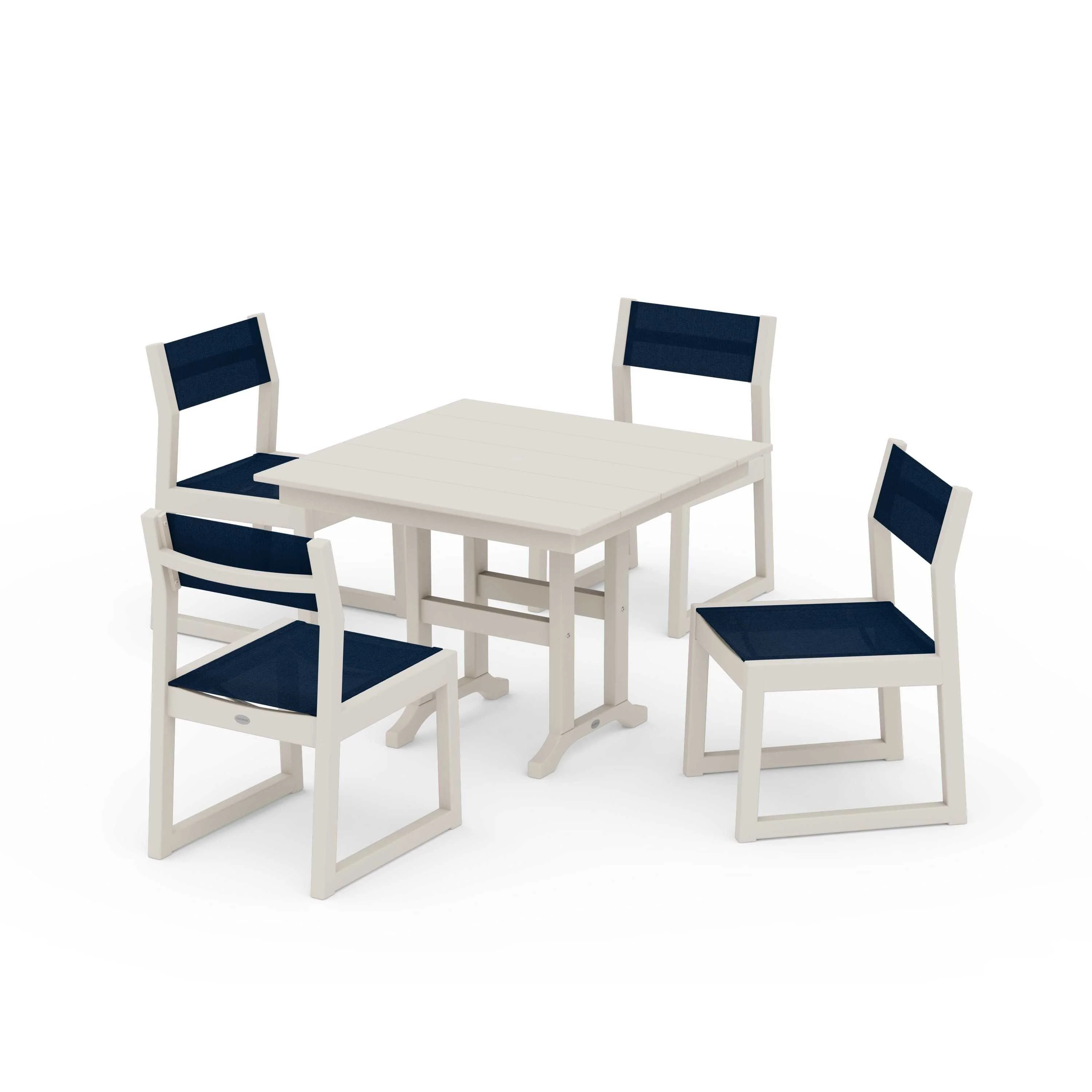 EDGE Sling Side Chair 5-Piece Farmhouse Dining Set - Image 81