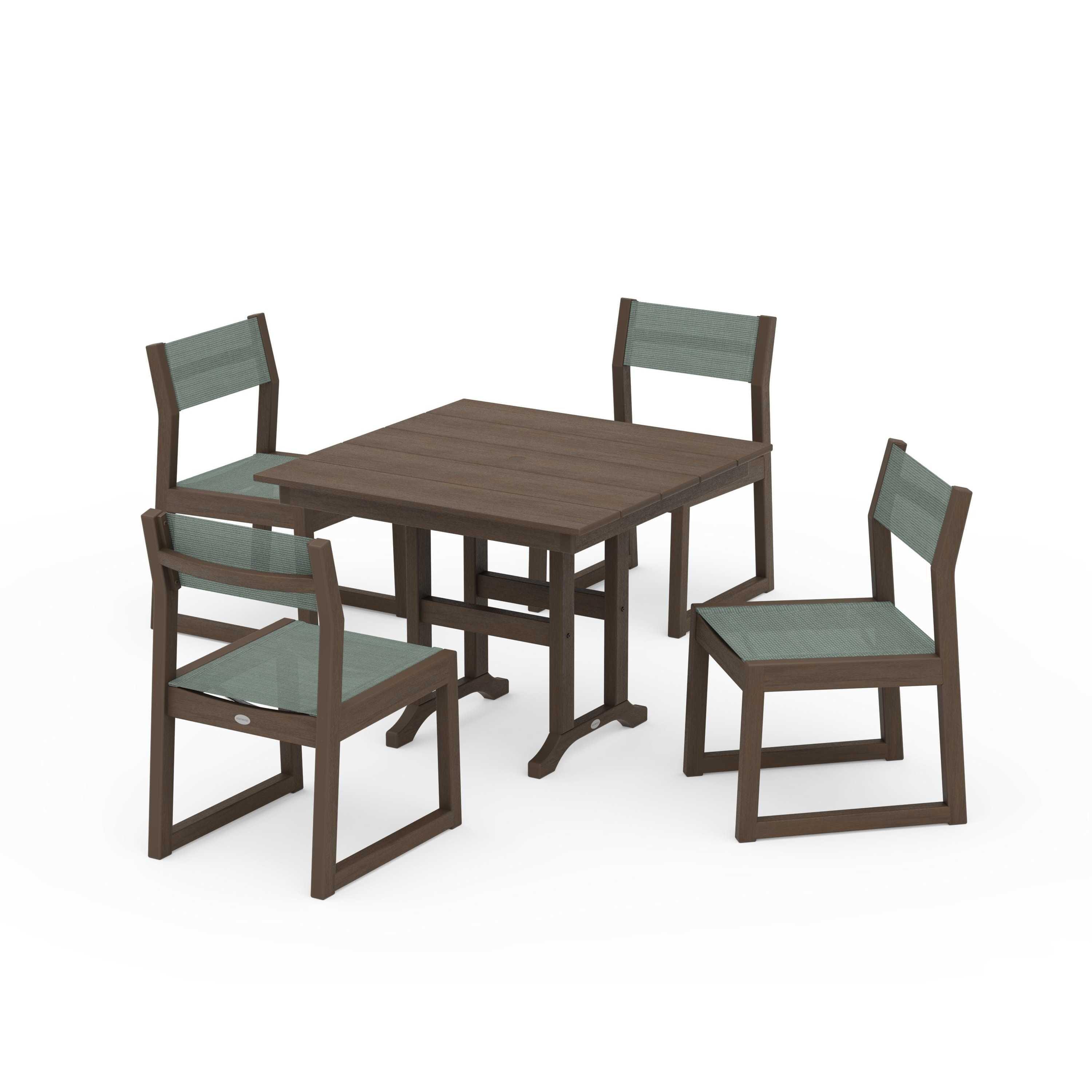 EDGE Sling Side Chair 5-Piece Farmhouse Dining Set - Image 82