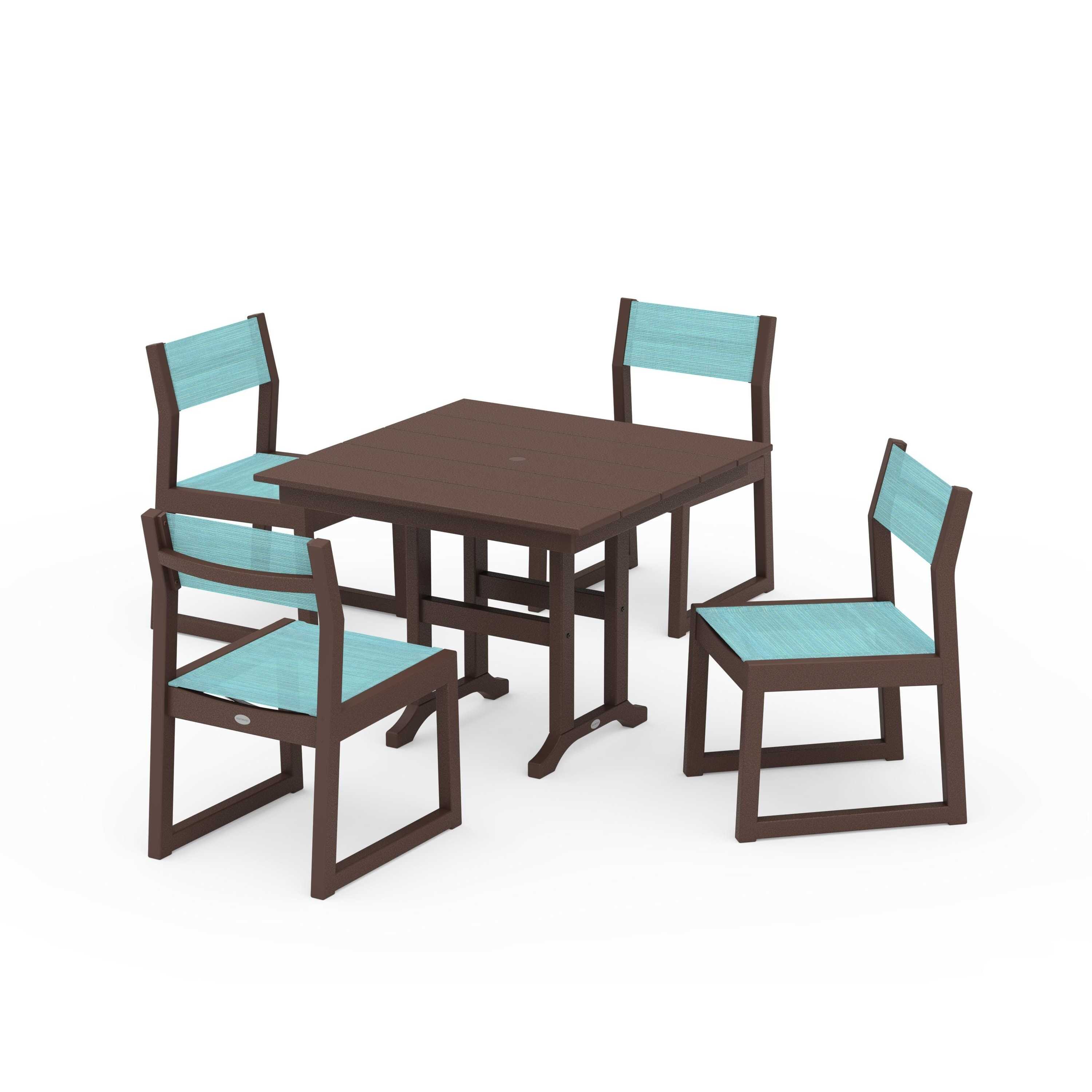 EDGE Sling Side Chair 5-Piece Farmhouse Dining Set - Image 86