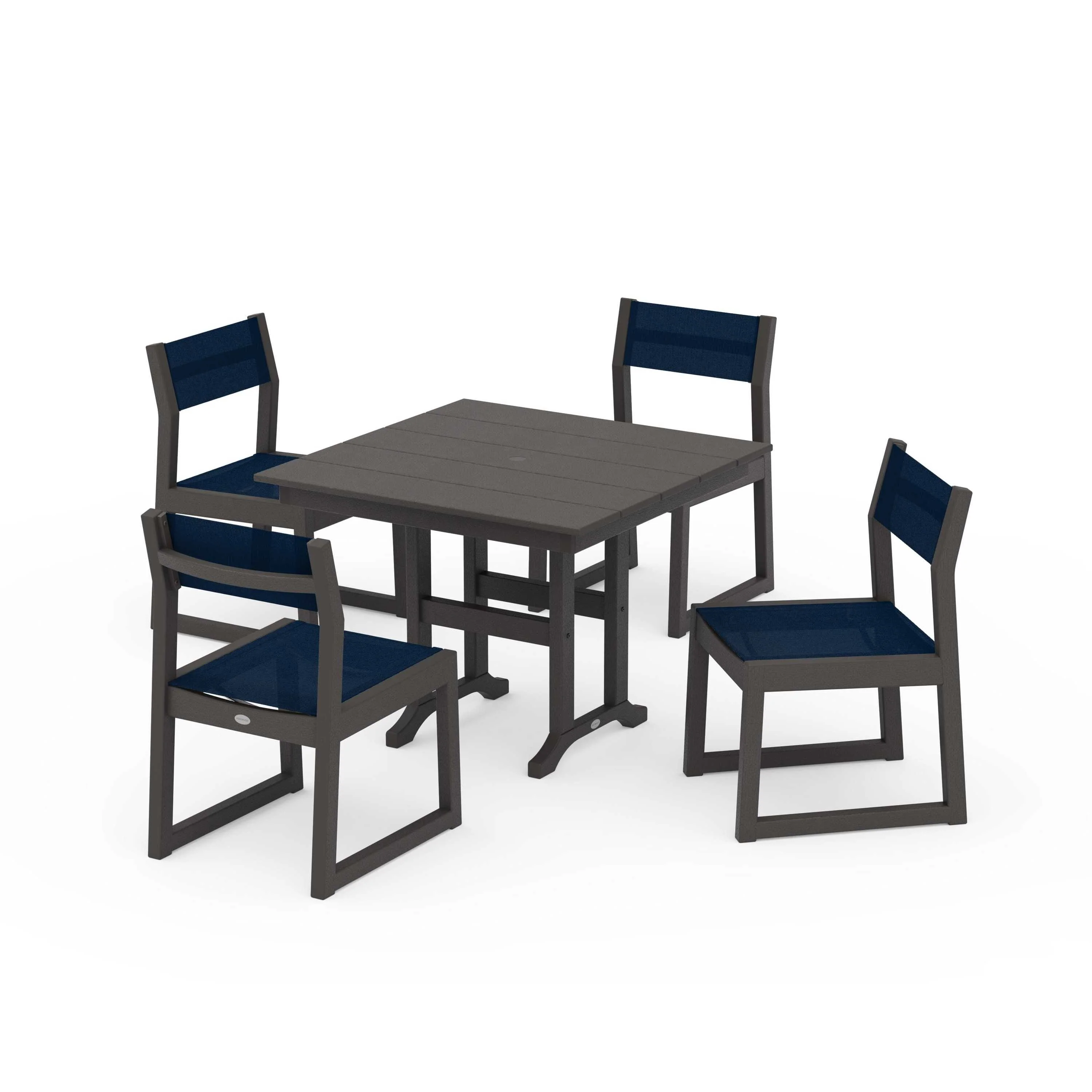 EDGE Sling Side Chair 5-Piece Farmhouse Dining Set - Image 87
