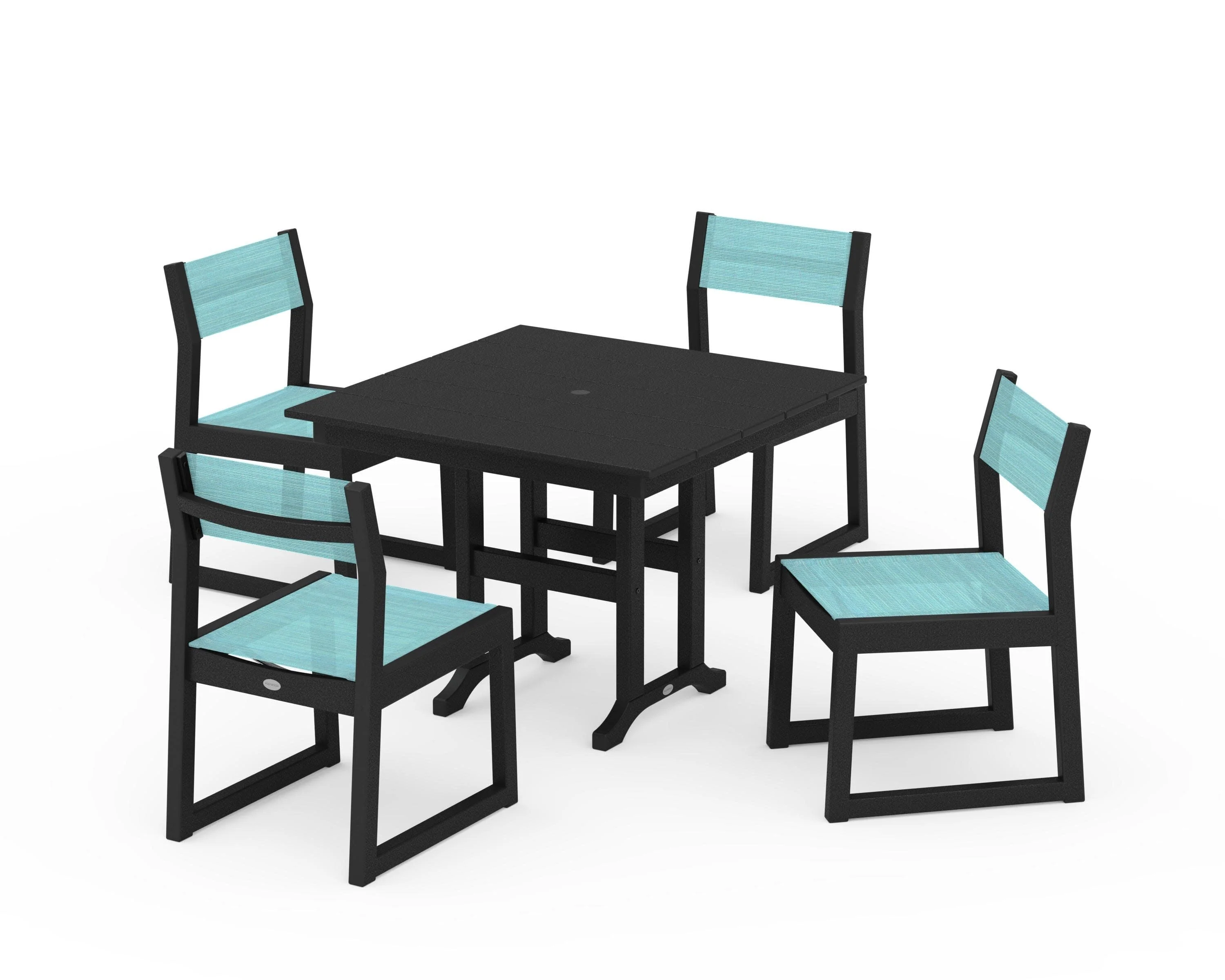 EDGE Sling Side Chair 5-Piece Farmhouse Dining Set - Image 9