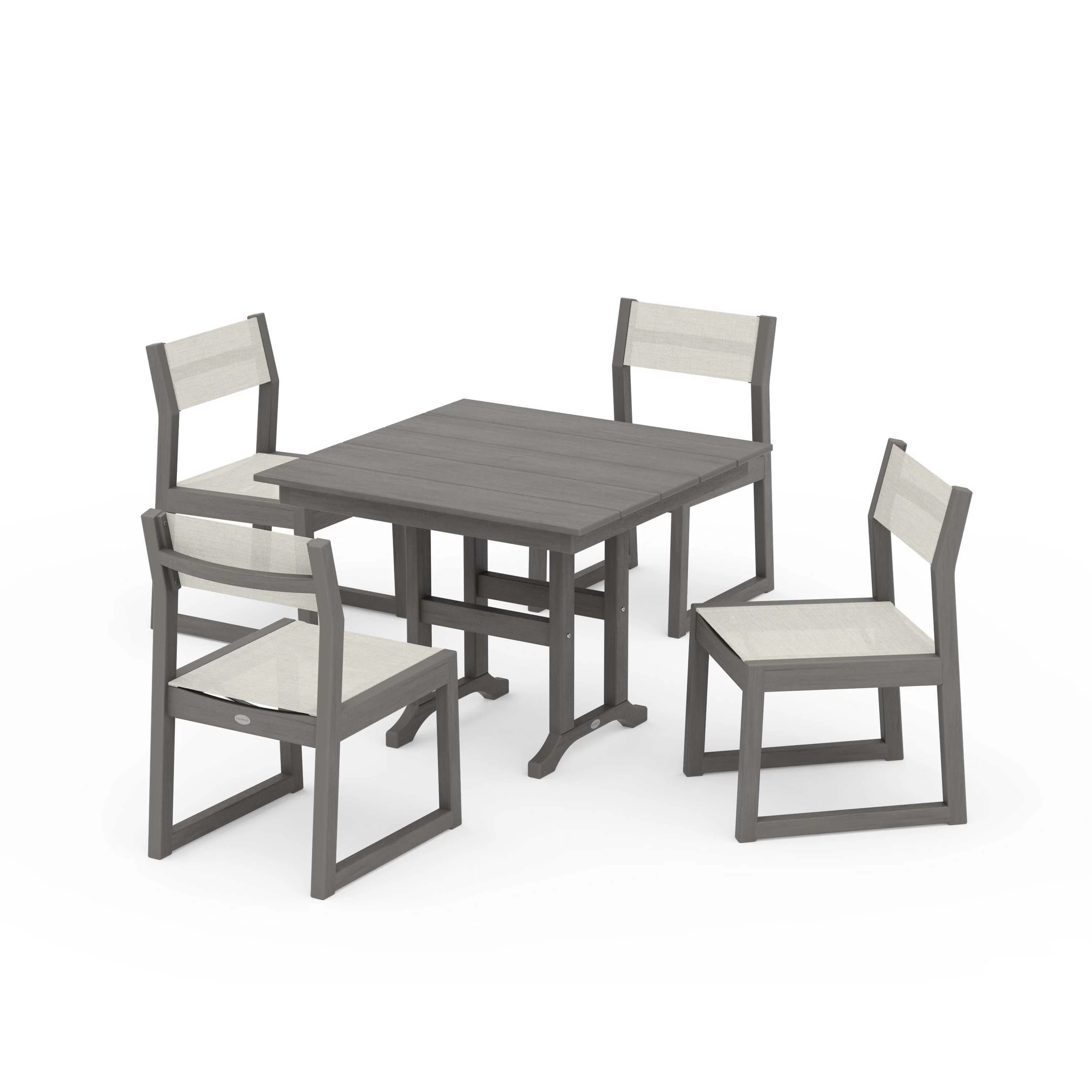 EDGE Sling Side Chair 5-Piece Farmhouse Dining Set - Image 91